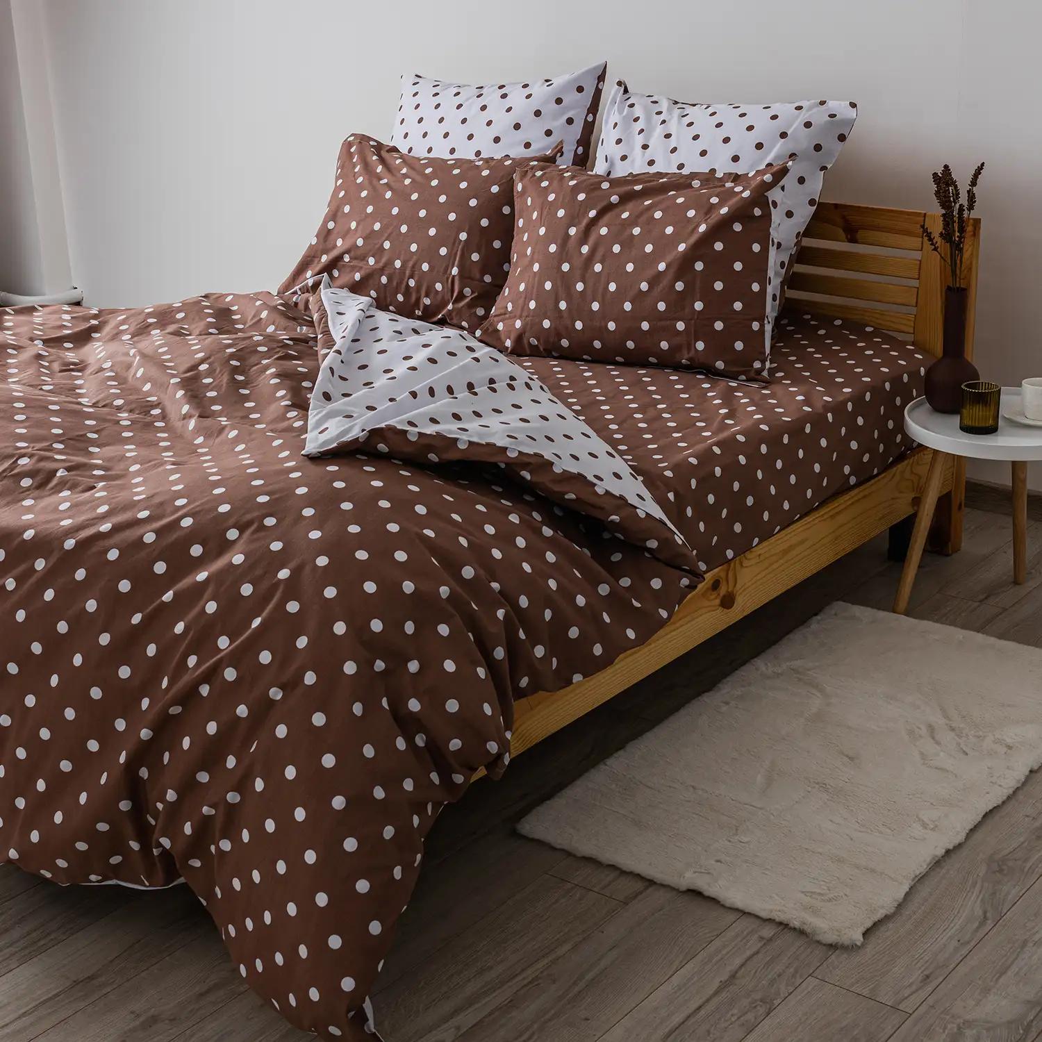 Bed Linen Set TEP "Happy Sleep" Cappuccino Dots, 50x70, one and a half - Photo 2