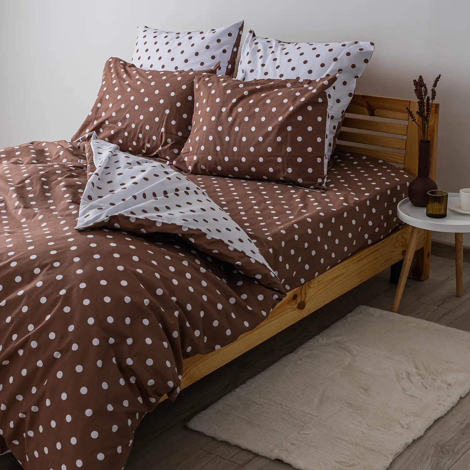 Bed Linen Set TEP "Happy Sleep" Cappuccino Dots, 50x70, one and a half - Photo 4