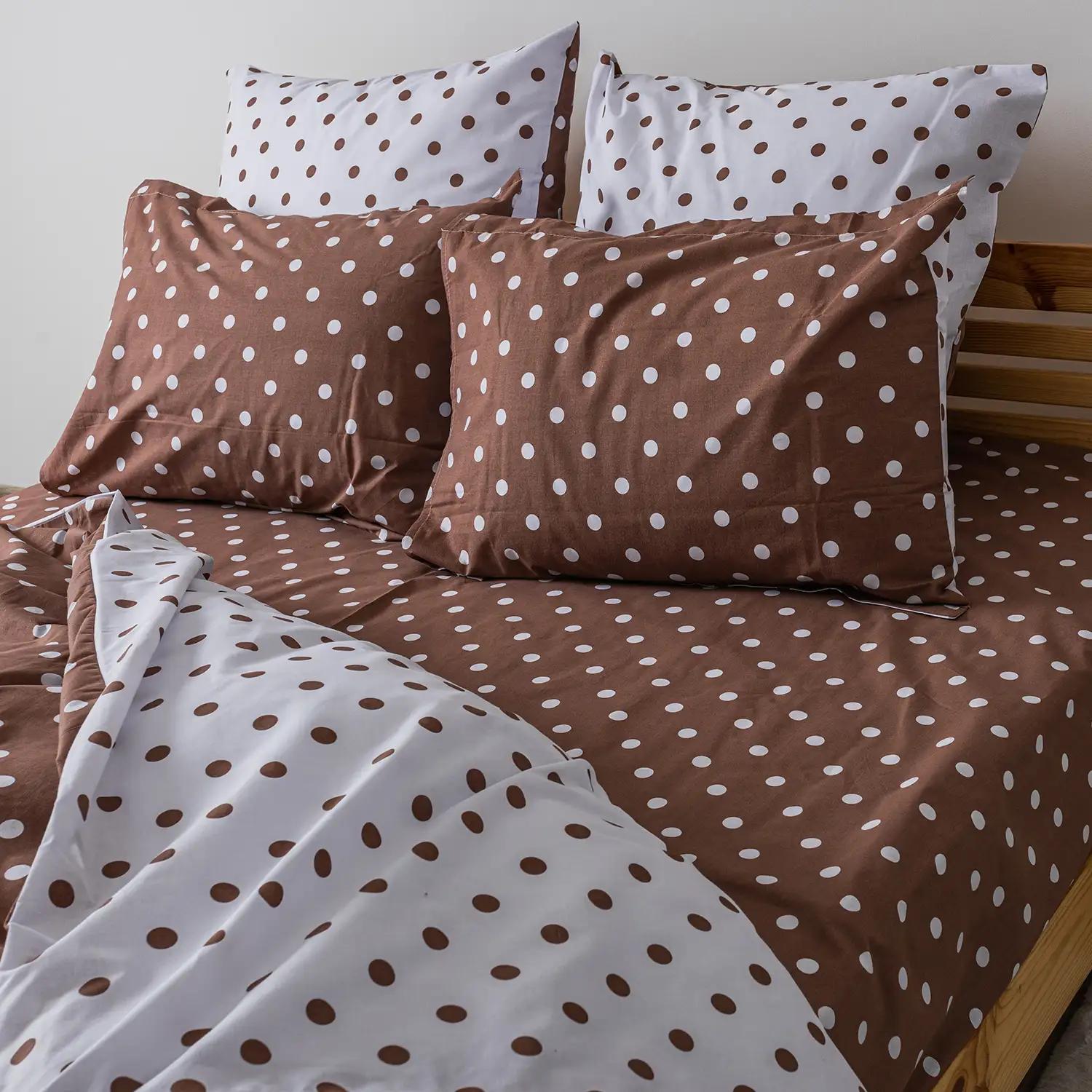 Bed Linen Set TEP "Happy Sleep" Cappuccino Dots, 50x70, one and a half - Photo 5