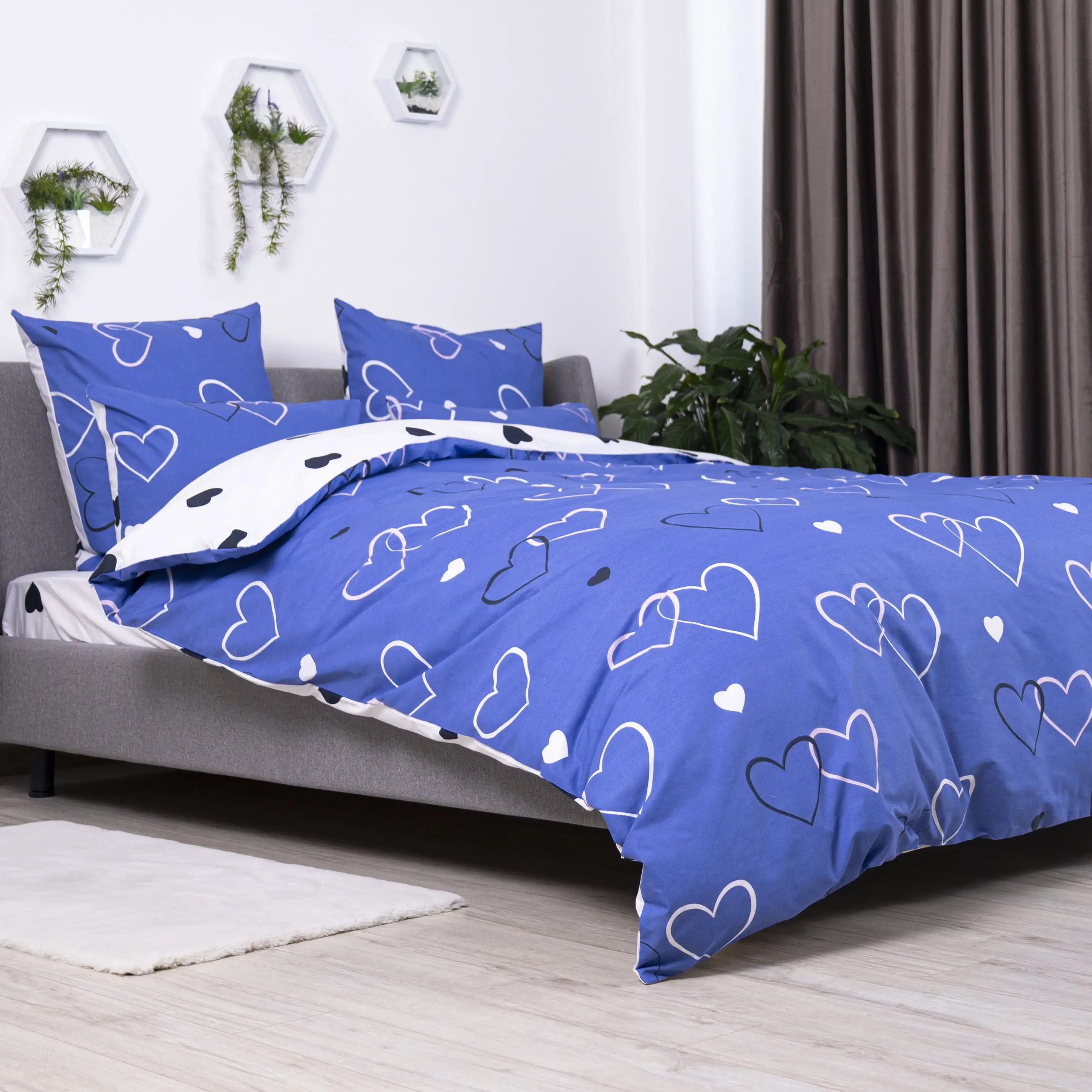 Постільна білизна ТЕП "Happy Sleep" Navy Blue Love, 50x70, полуторна - Фото 4