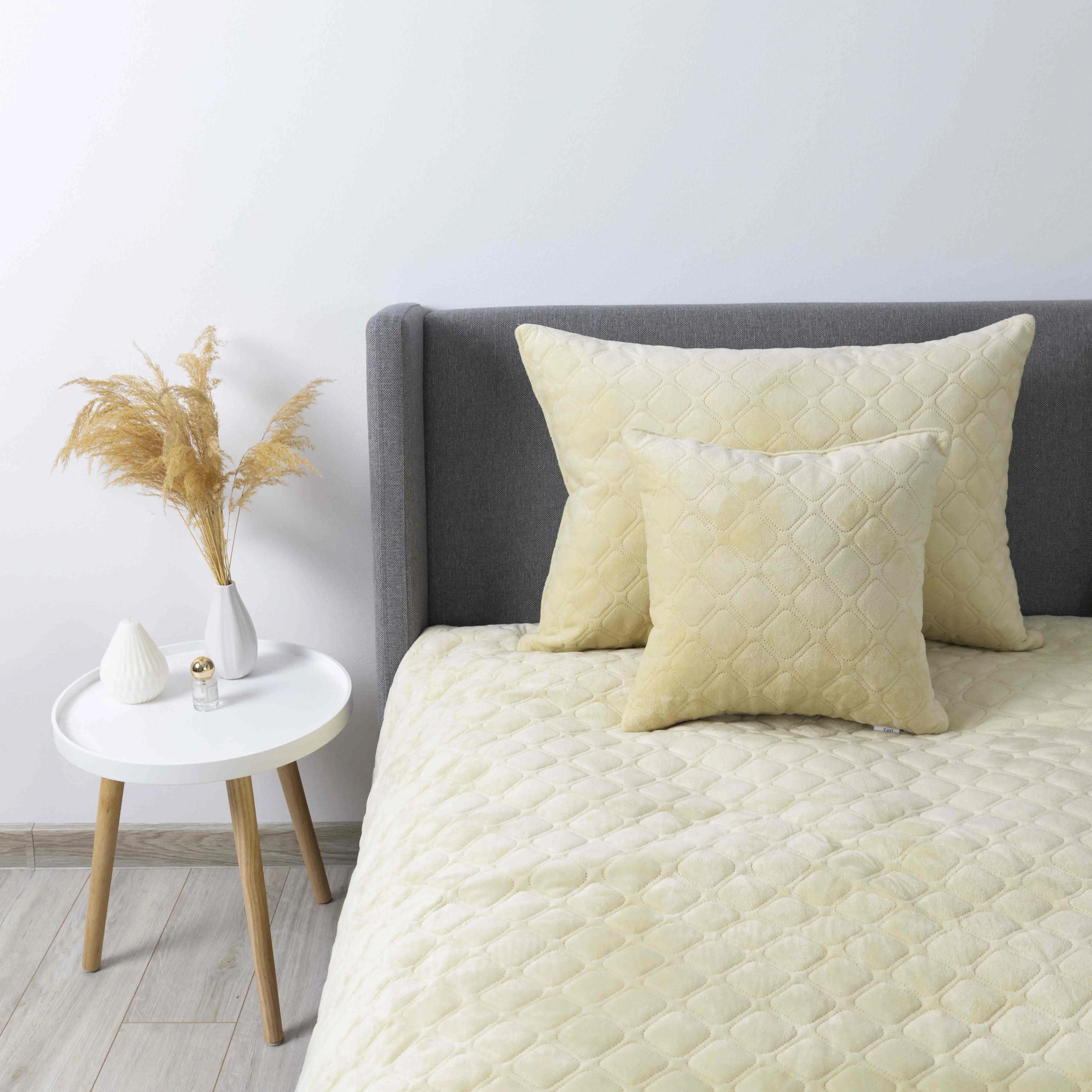 Покривало ТЕП "VELOUR" Бежеве/Ромб прямий, 150x210 - Фото 5