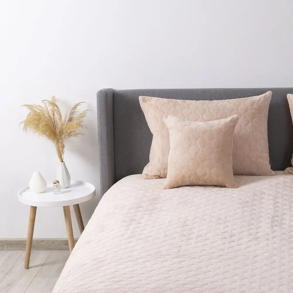 Покривало ТЕП "VELOUR" Пудра/Ромб круглий, 150x210 - Фото 5