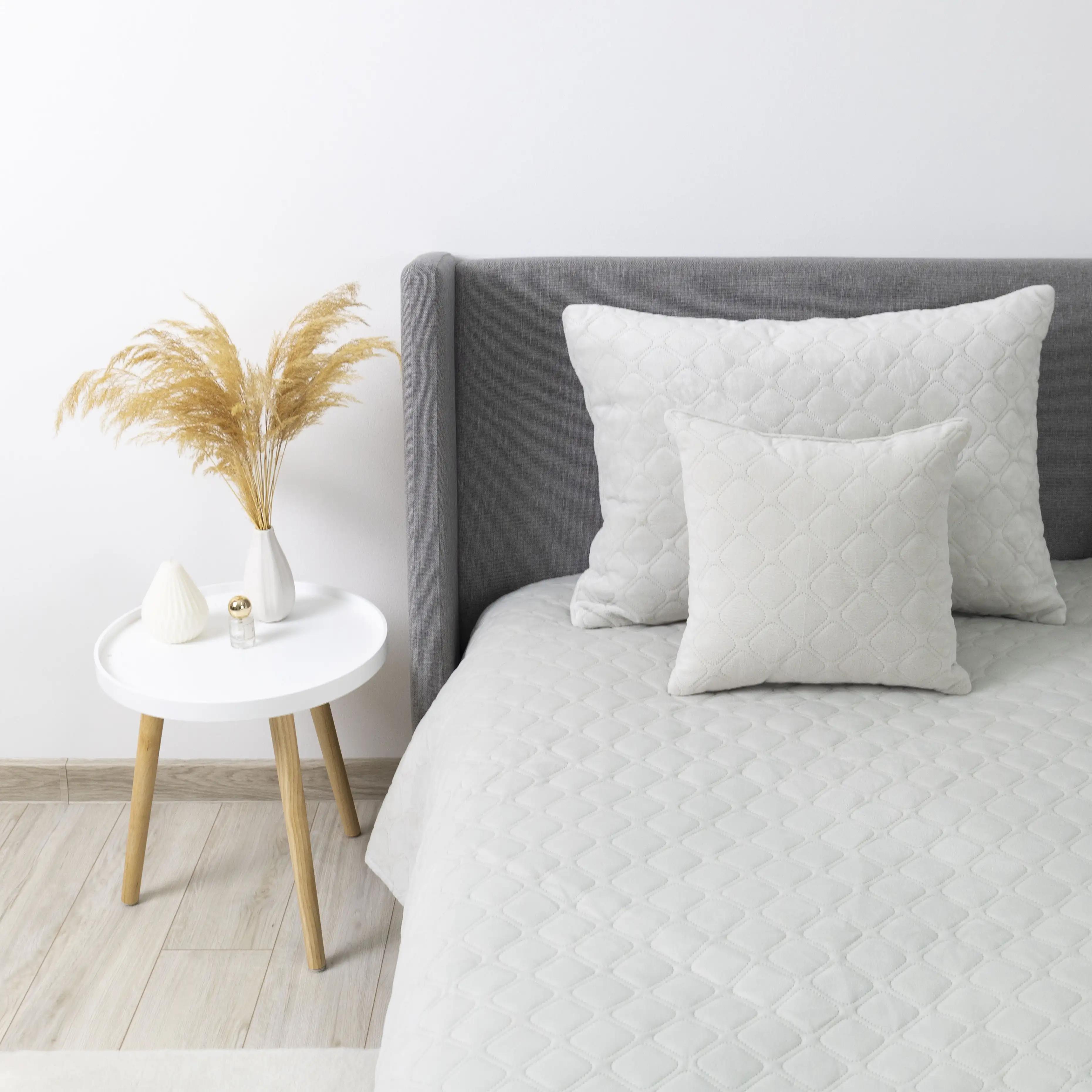 Покривало ТЕП "VELOUR" Світло-сіре/Ромб круглий, 220x240 - Фото 5