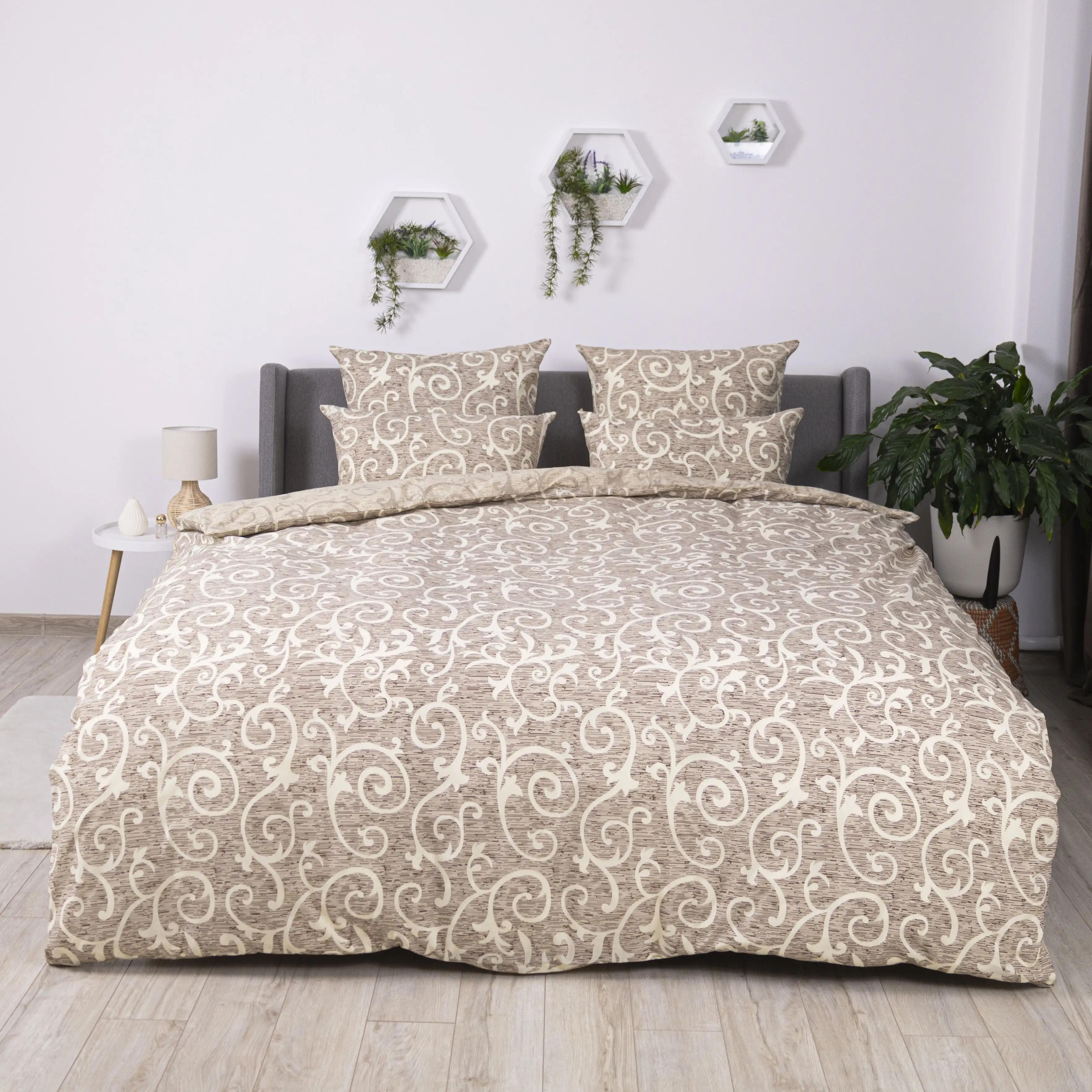 Постельное белье ТЕП "Soft dreams" Beige and White, 70х70, евро - Фото 3