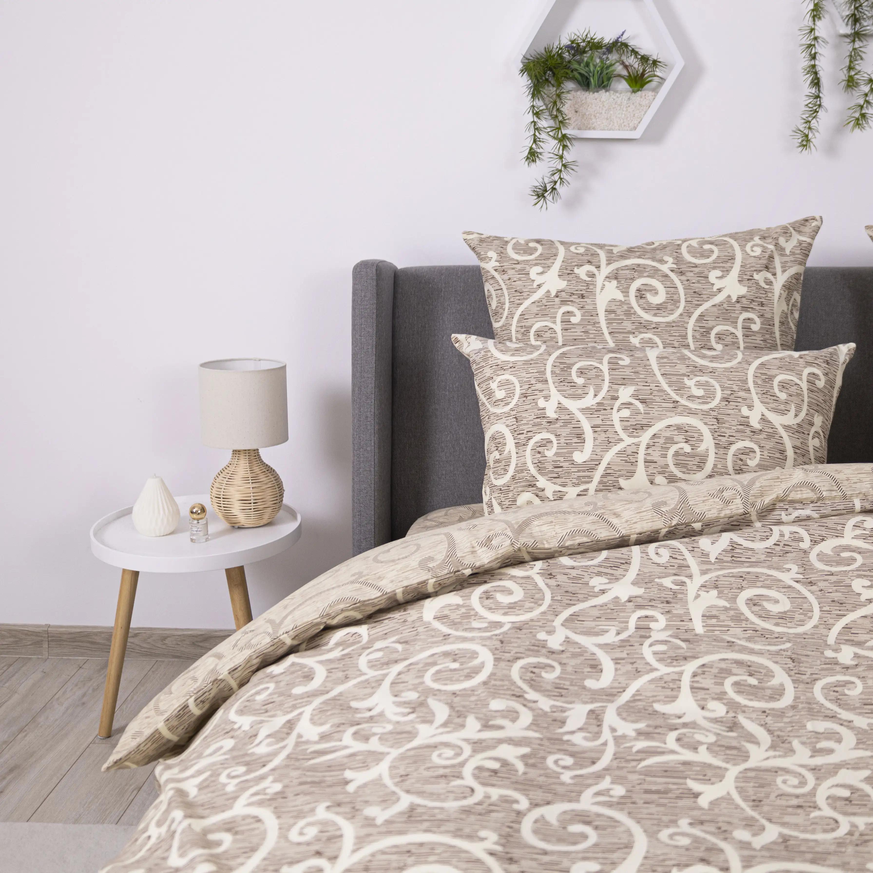Постельное белье ТЕП "Soft dreams" Beige and White, 70х70, евро - Фото 6