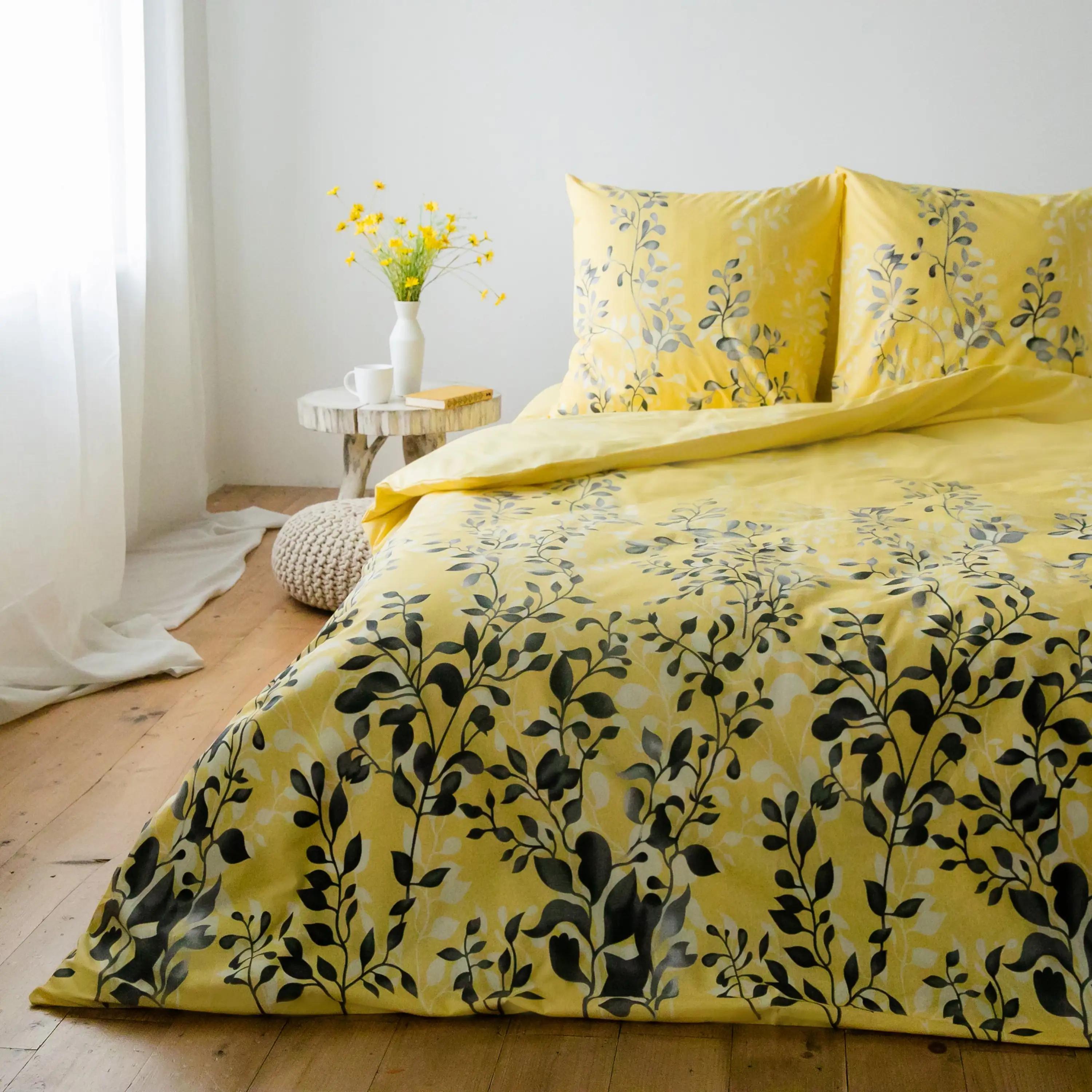 Bedding Set TEP "Everyday collection" Black and Yellow, 70х70, one and a half - Photo 3