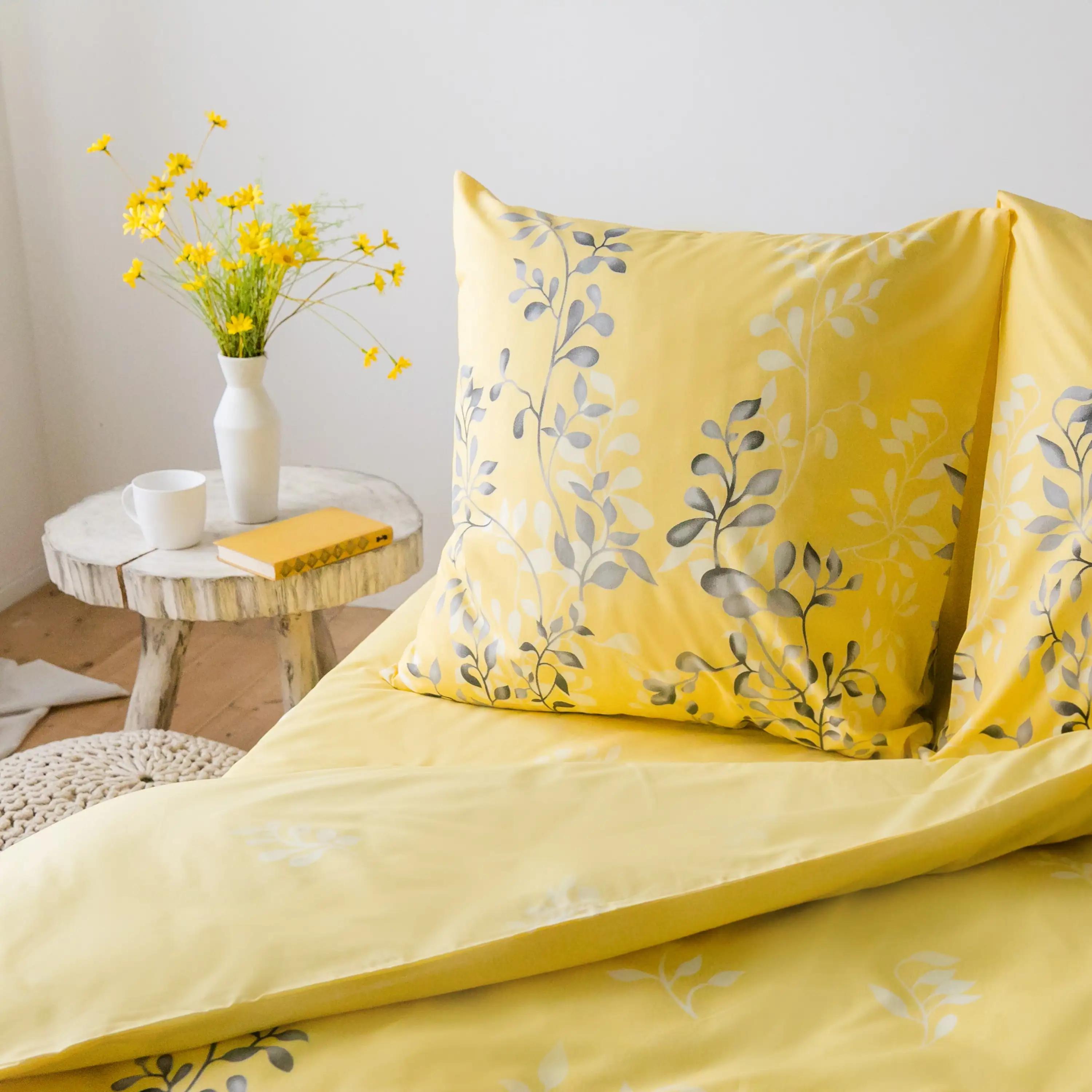 Bedding Set TEP "Everyday collection" Black and Yellow, 70х70, one and a half - Photo 5