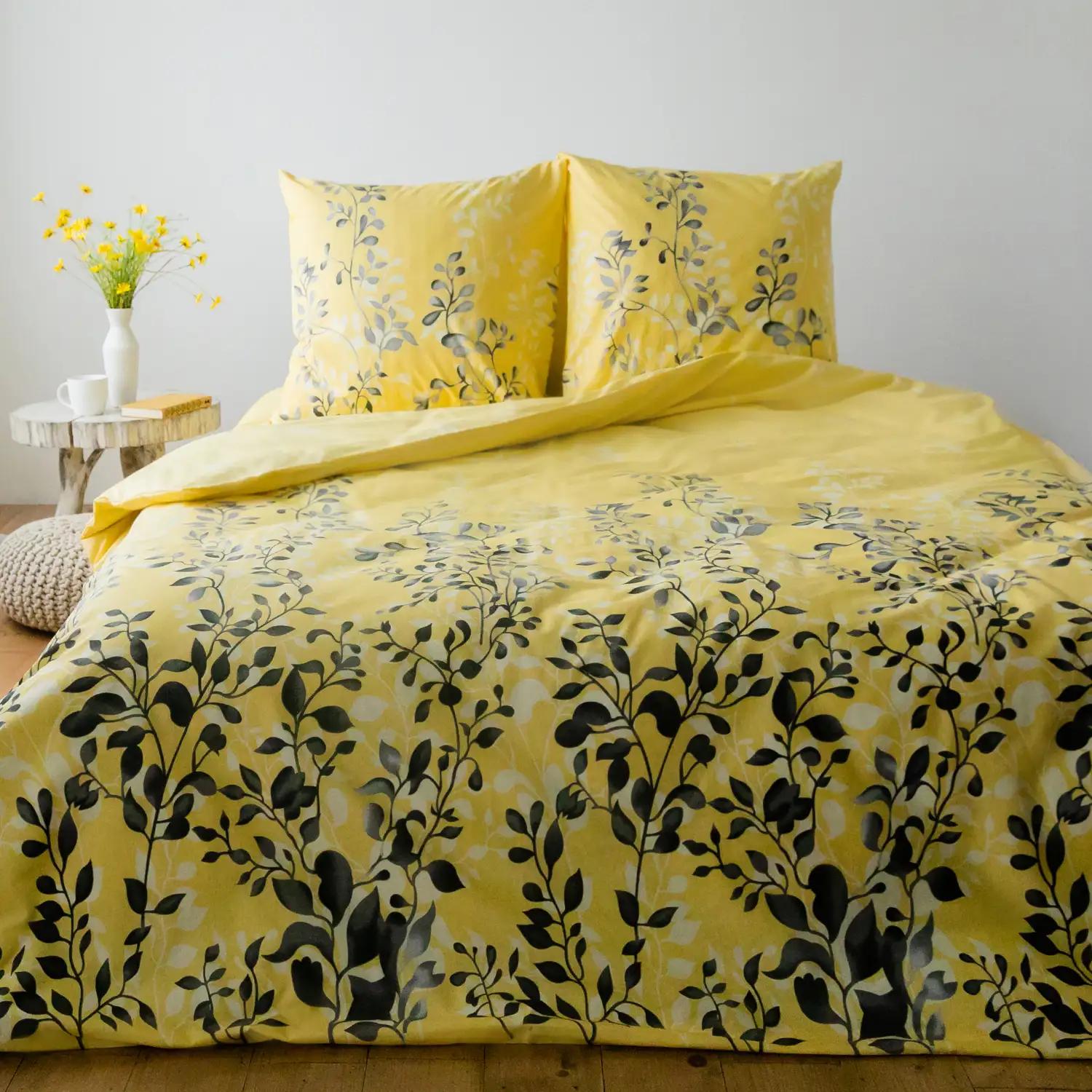 Bedding Set TEP "Everyday collection" Black and Yellow, 70х70, one and a half - Photo 4