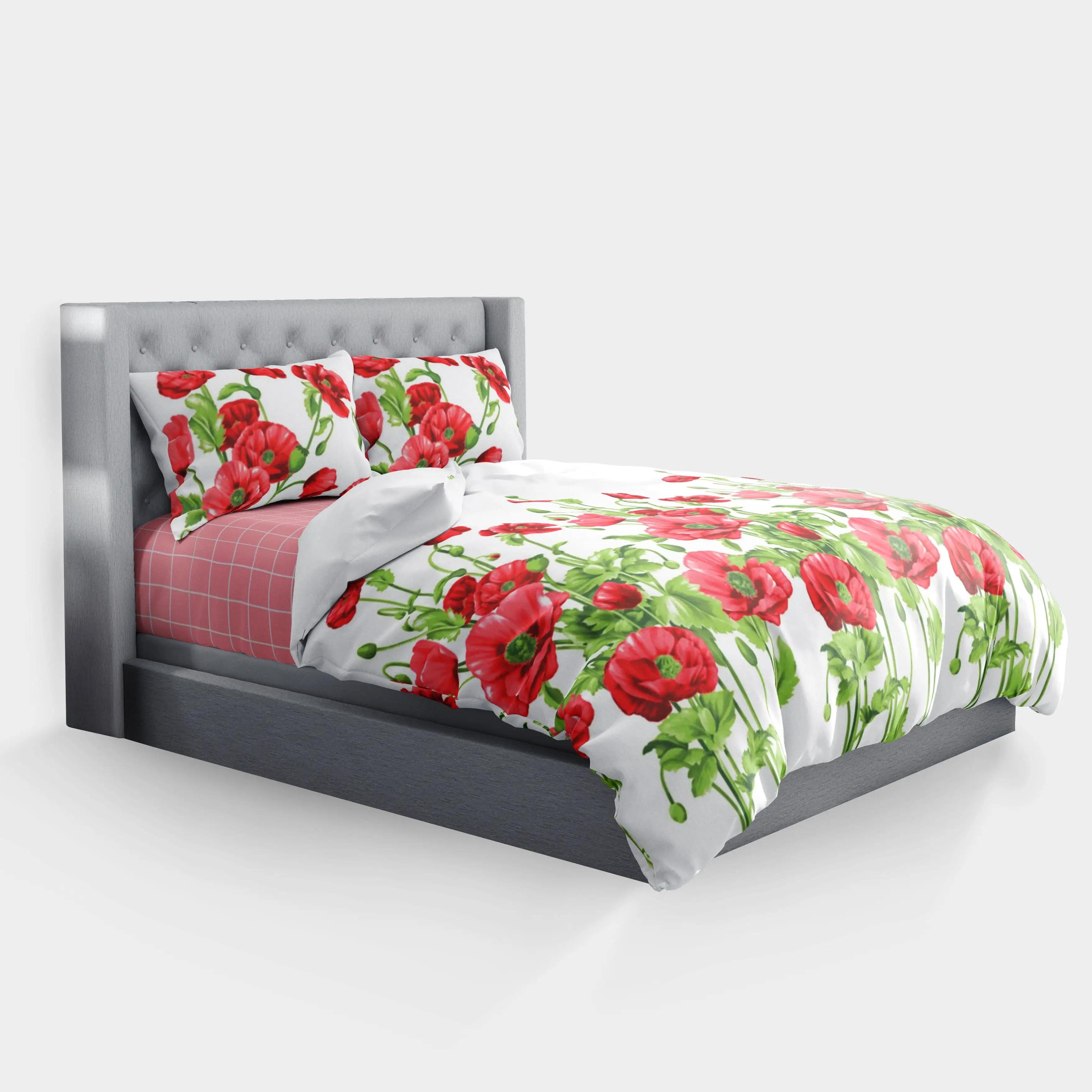 Постельное белье "RANFORCE" Маковый букет, полуторное - Фото 3