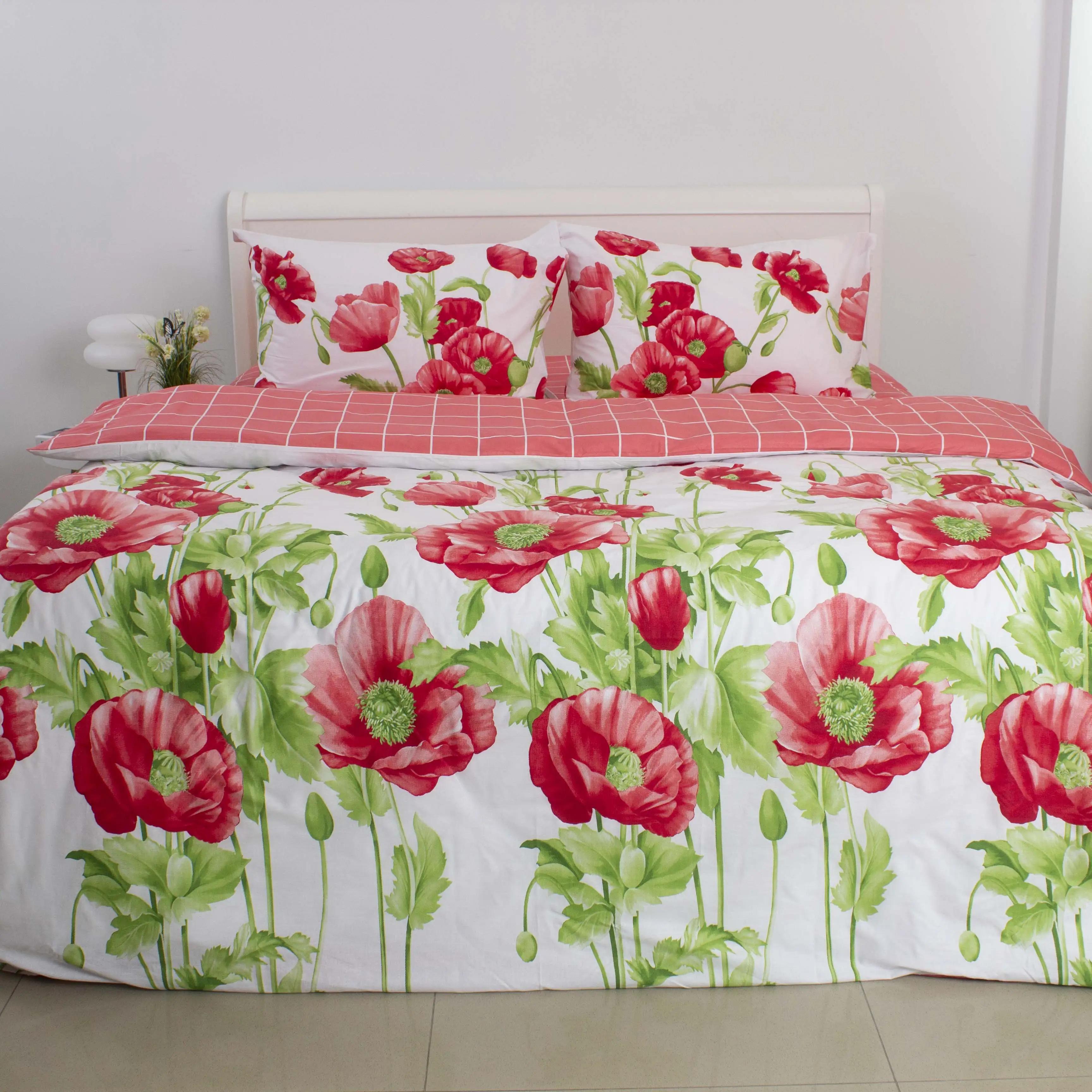 Постельное белье ТЕП "RANFORCE" Маковый букет, полуторное - Фото 2