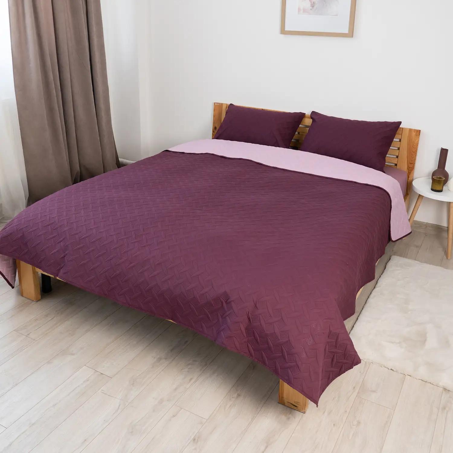 Покривало ТЕП "VINTAGE" 2 наволочки 50*70 см Бордове/Вінтаж