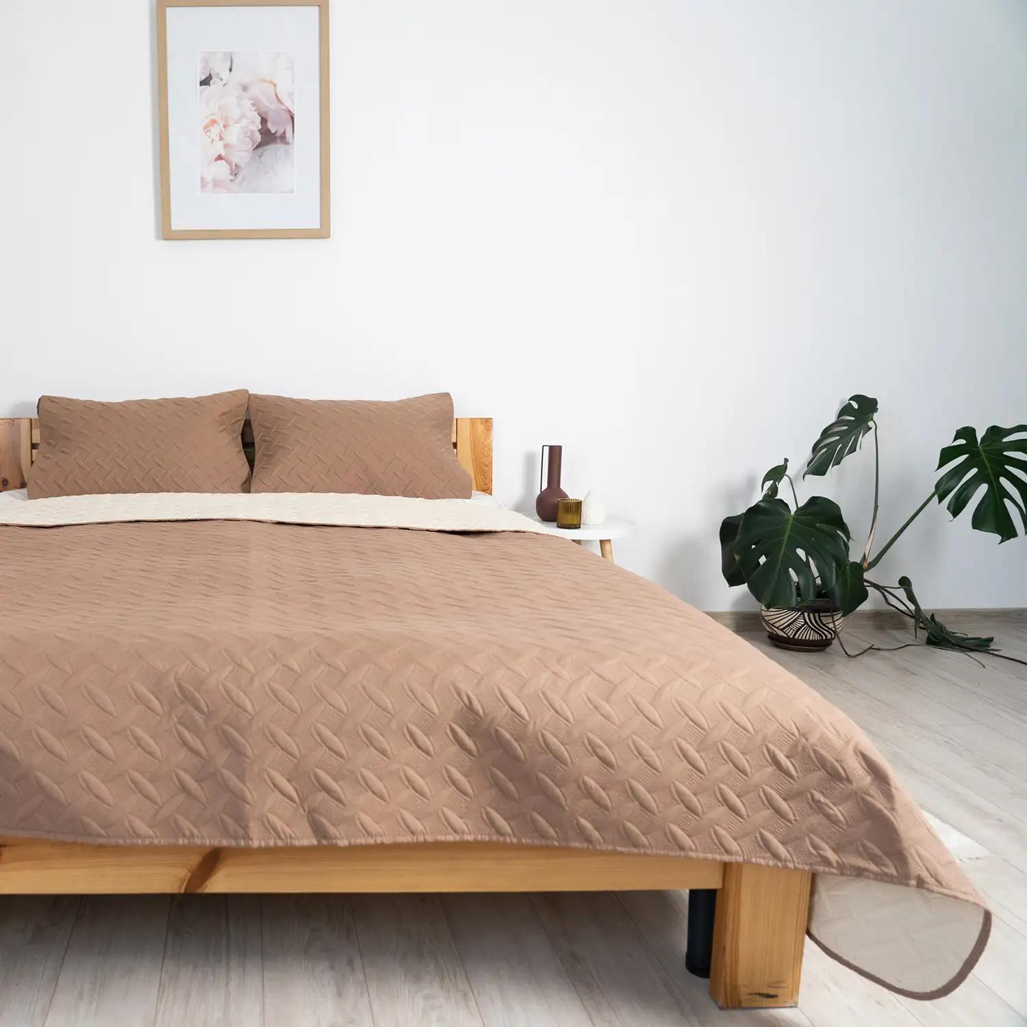 Покрывало ТЕП "VINTAGE" 2 наволочки 50*70 см Капучино/Винтаж, 240x260 - Фото 2