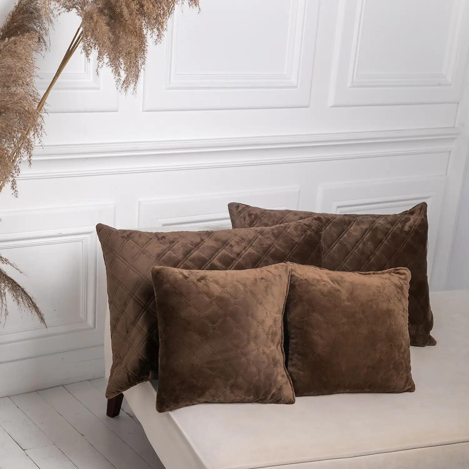 Decorative pillow "VELOUR" Brown, 45x45 - Photo 7