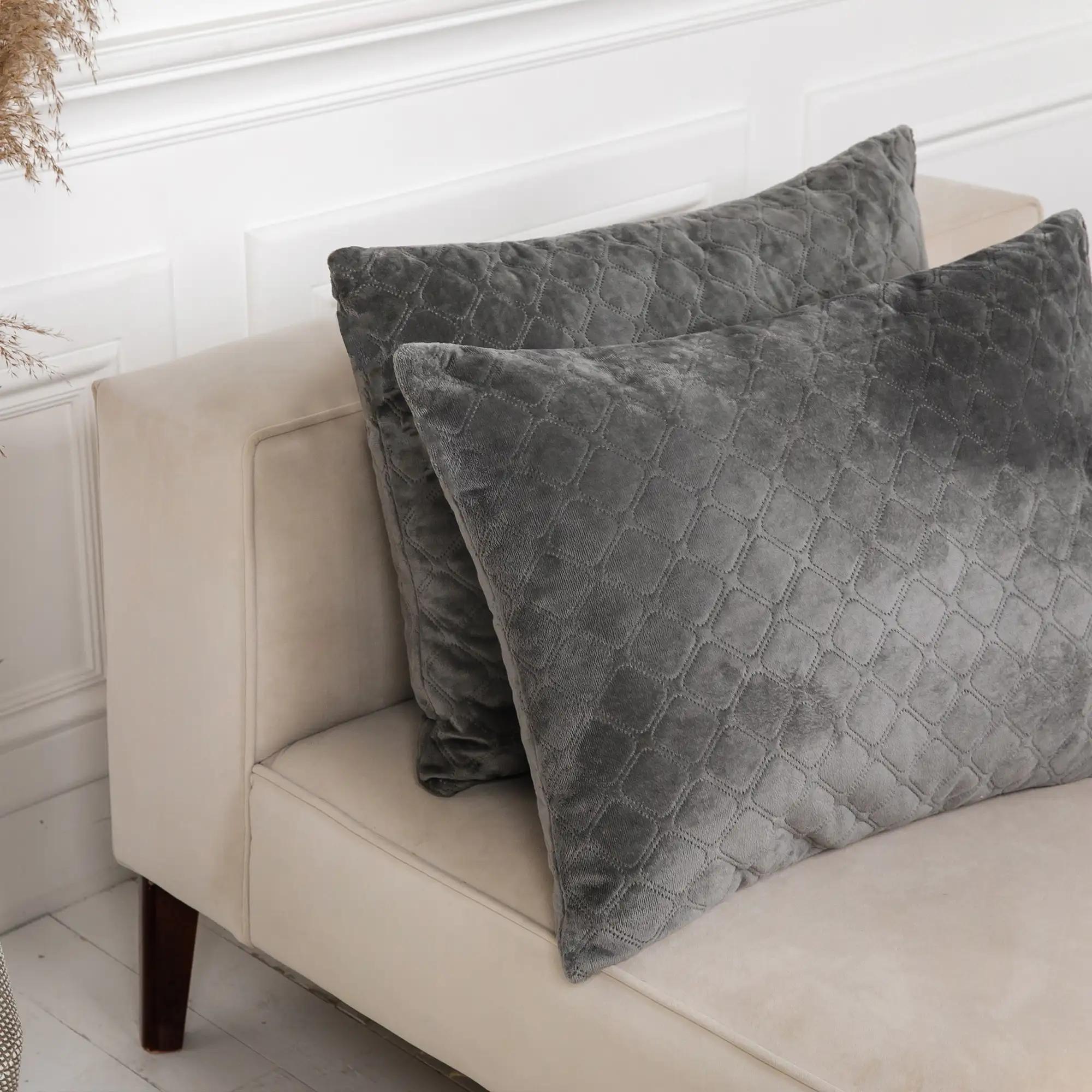 Decorative pillow "VELOUR" Gray, 50x70 - Photo 2