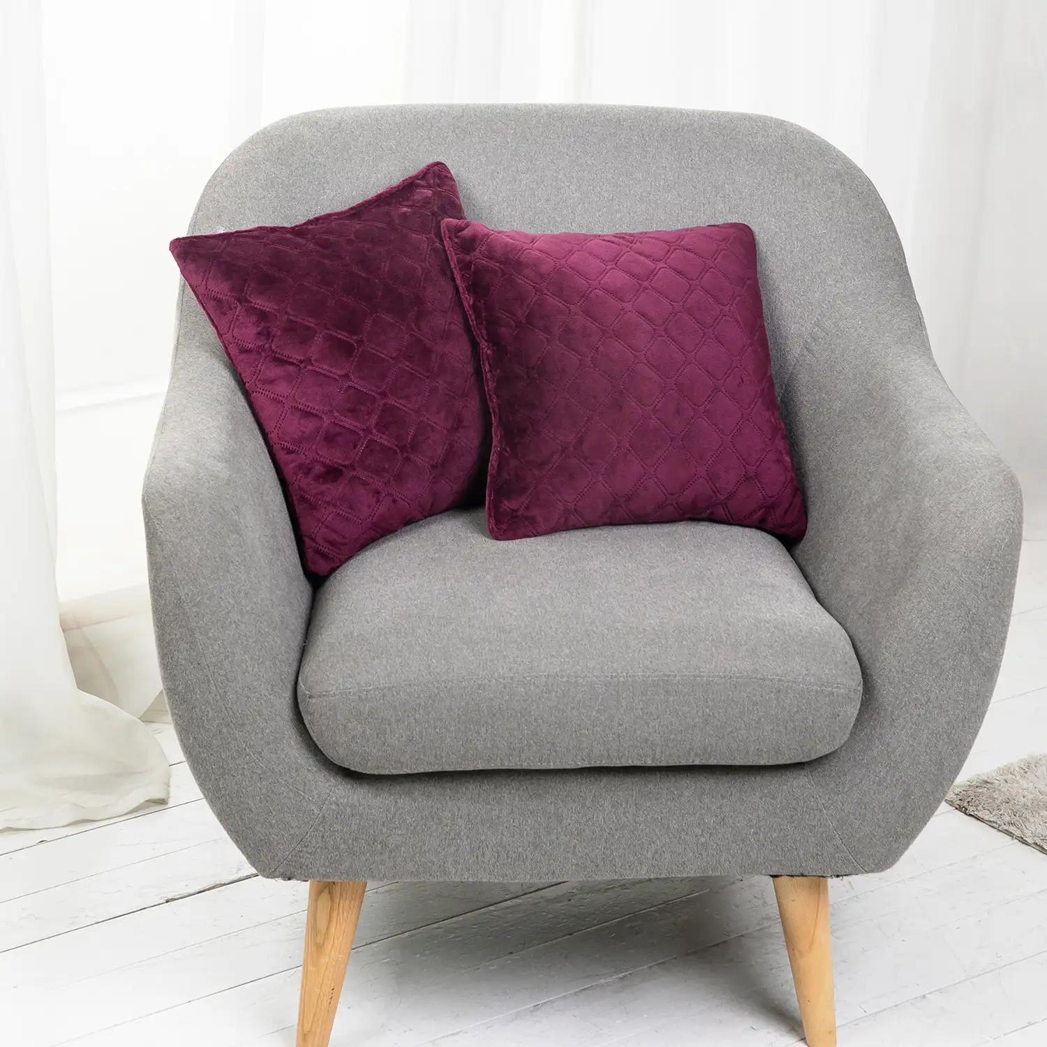 Подушка декоративная "VELOUR" Бордовая, 50x70 - Фото 4