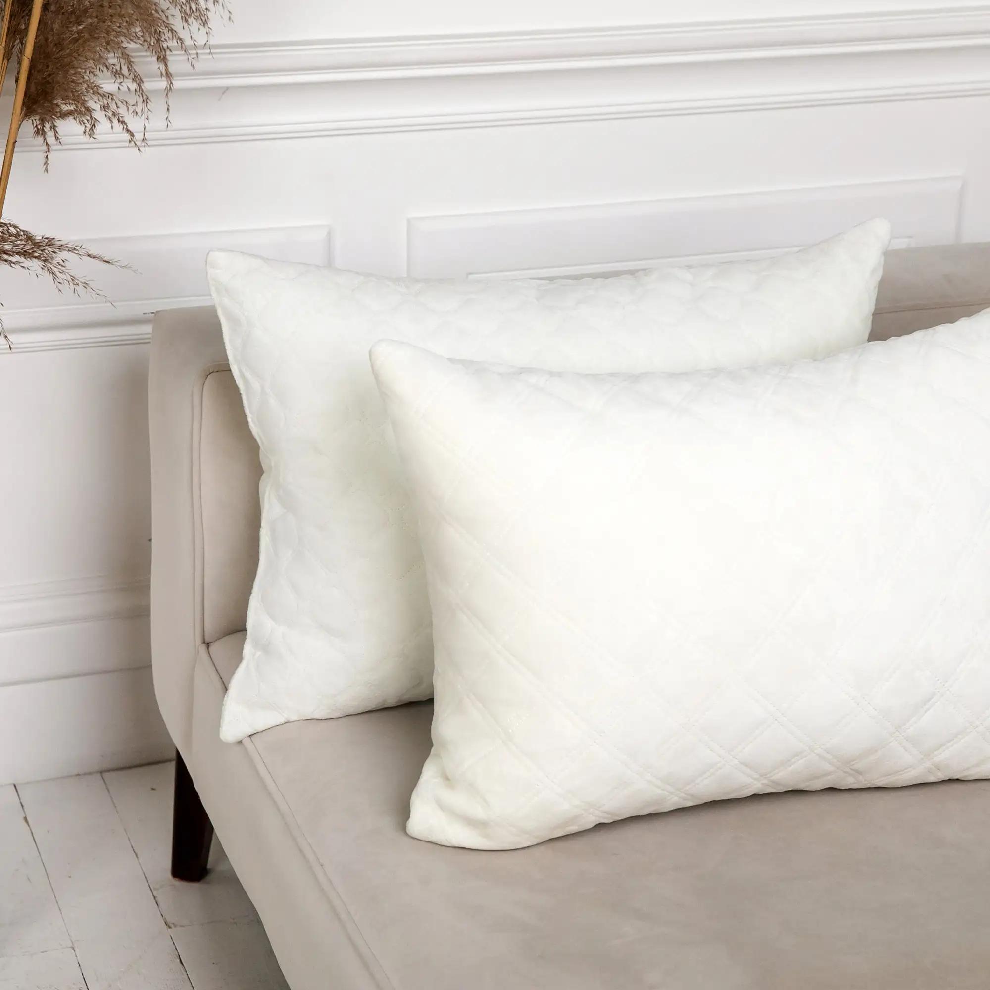 Подушка декоративная "VELOUR" Молочная, 40x40 - Фото 2