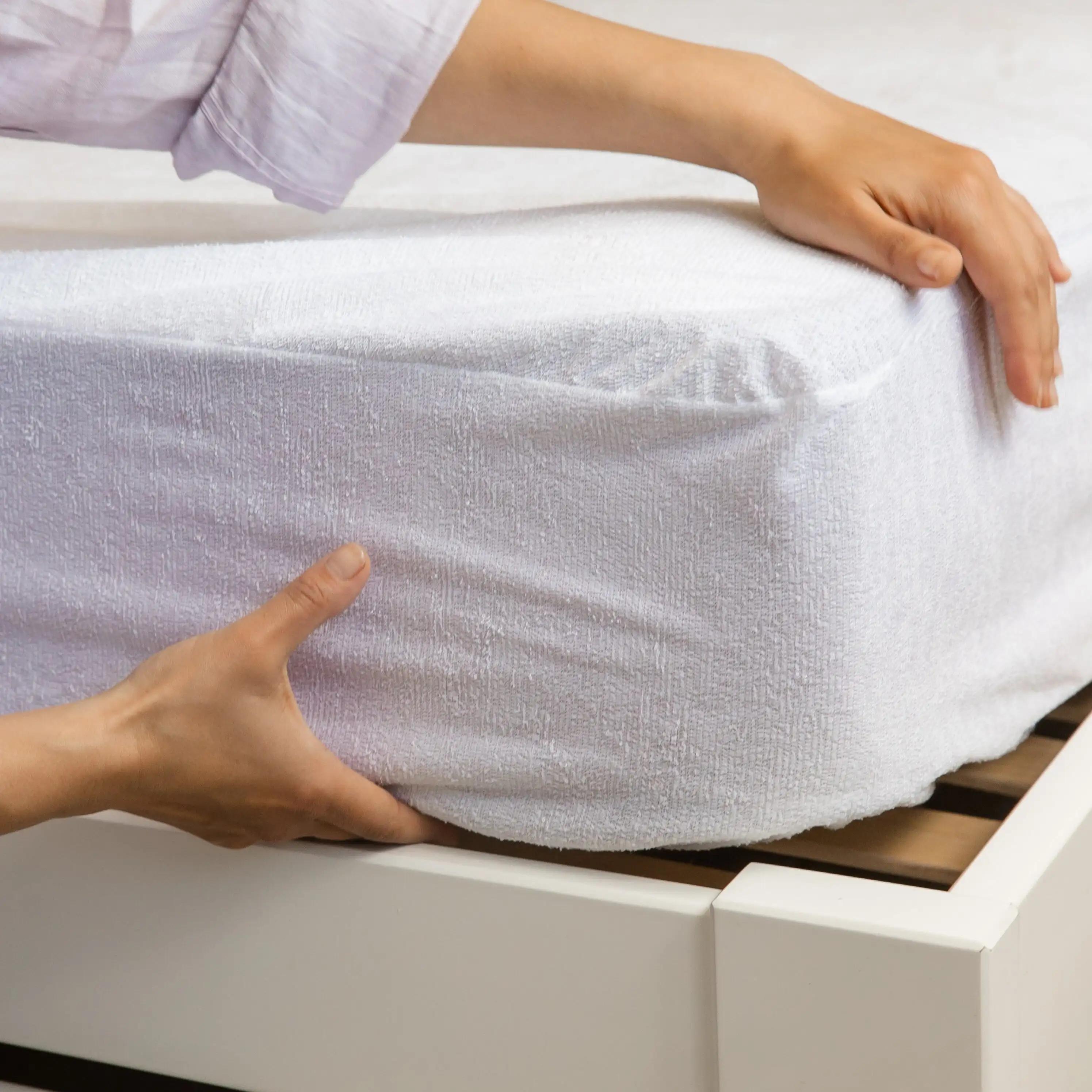 Простынь чехол водонепроницаемый "WATERPROOF" Бамбук, 90x200x30 - Фото 2