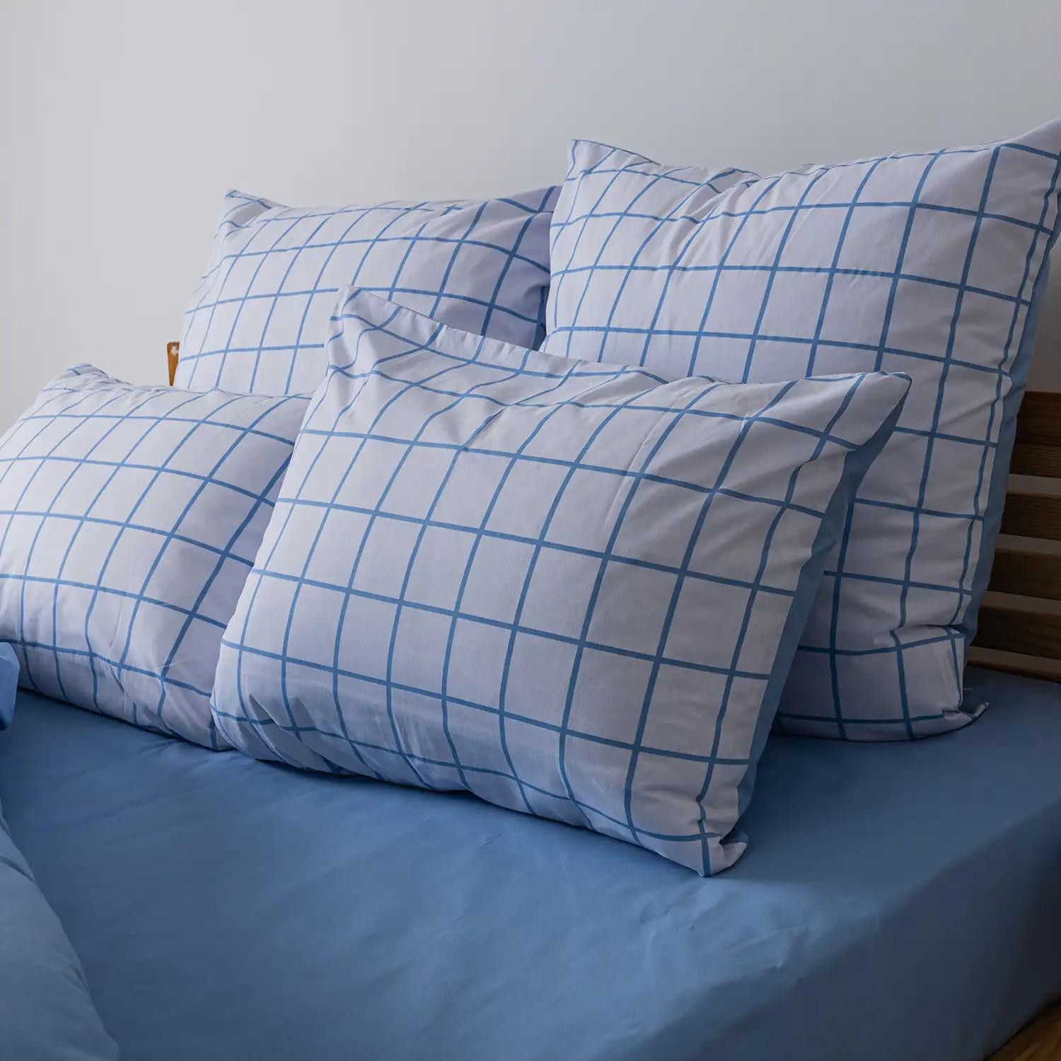 Bed Linen Set TEP "Happy Sleep" Blue Check, two-bedroom - Photo 5