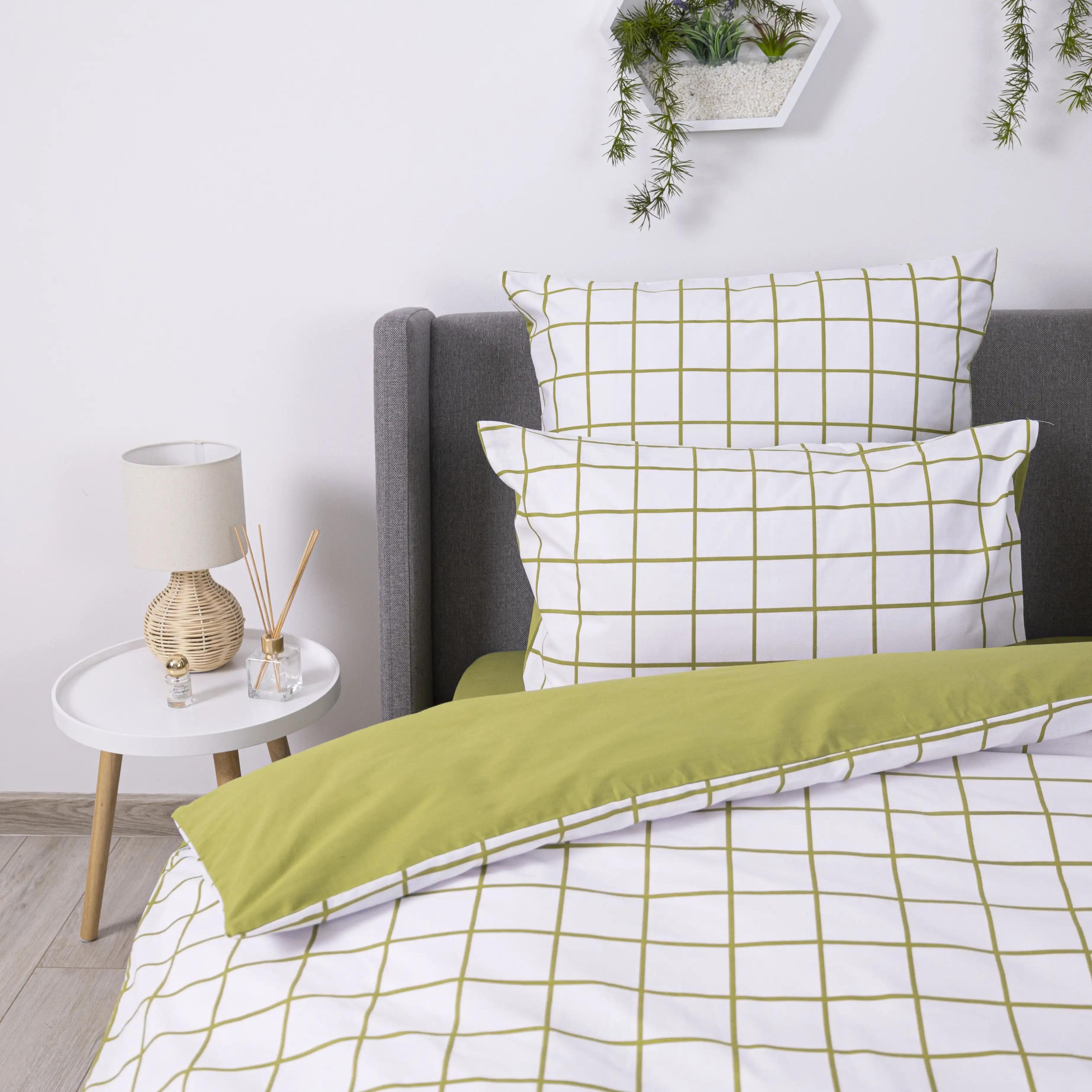 Bed Linen Set TEP "Happy Sleep" Olive Check, 50x70, two-bedroom - Photo 5