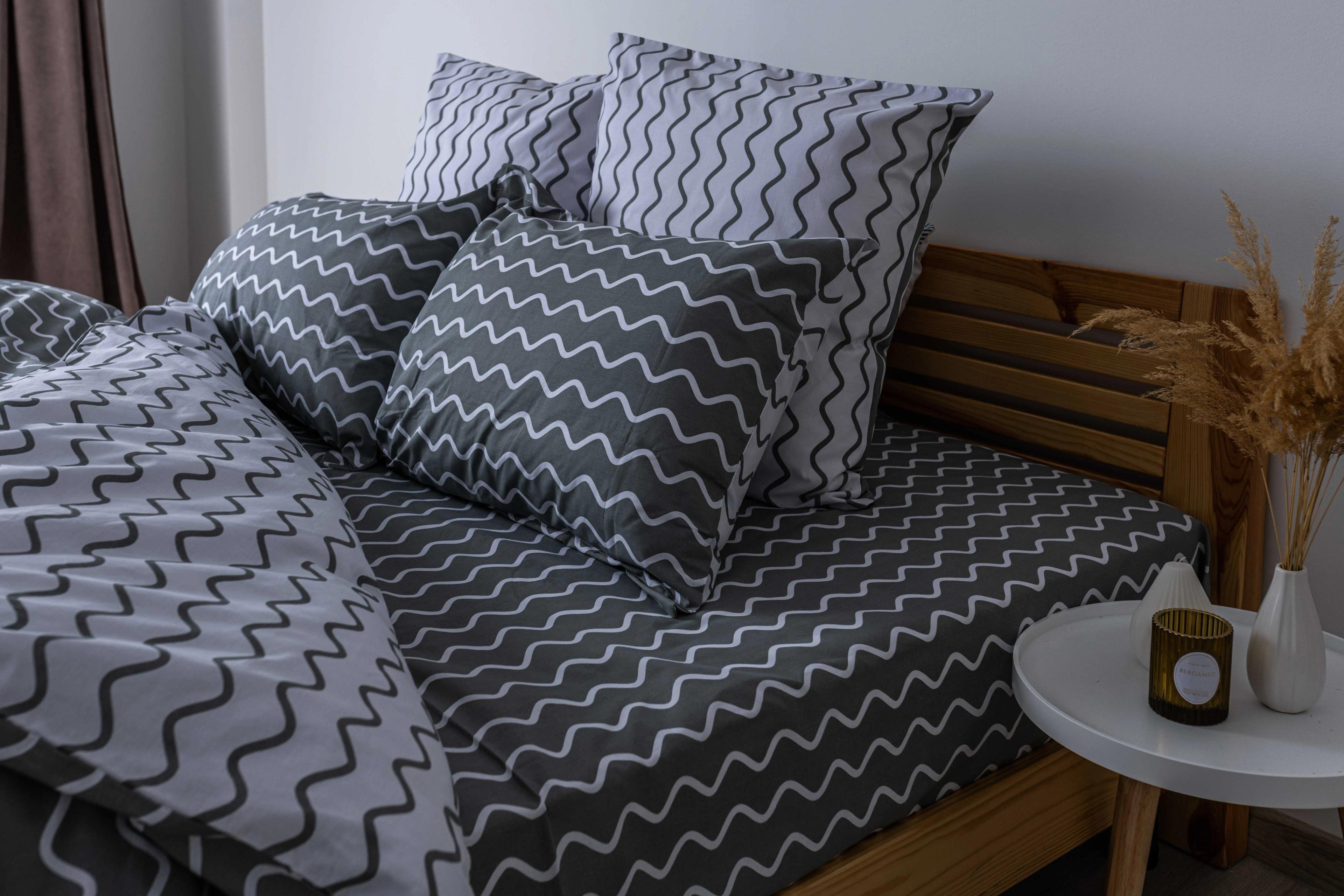 Bed Linen Set TEP "Happy Sleep" Pearl Dream - GREY, euro - Photo 6