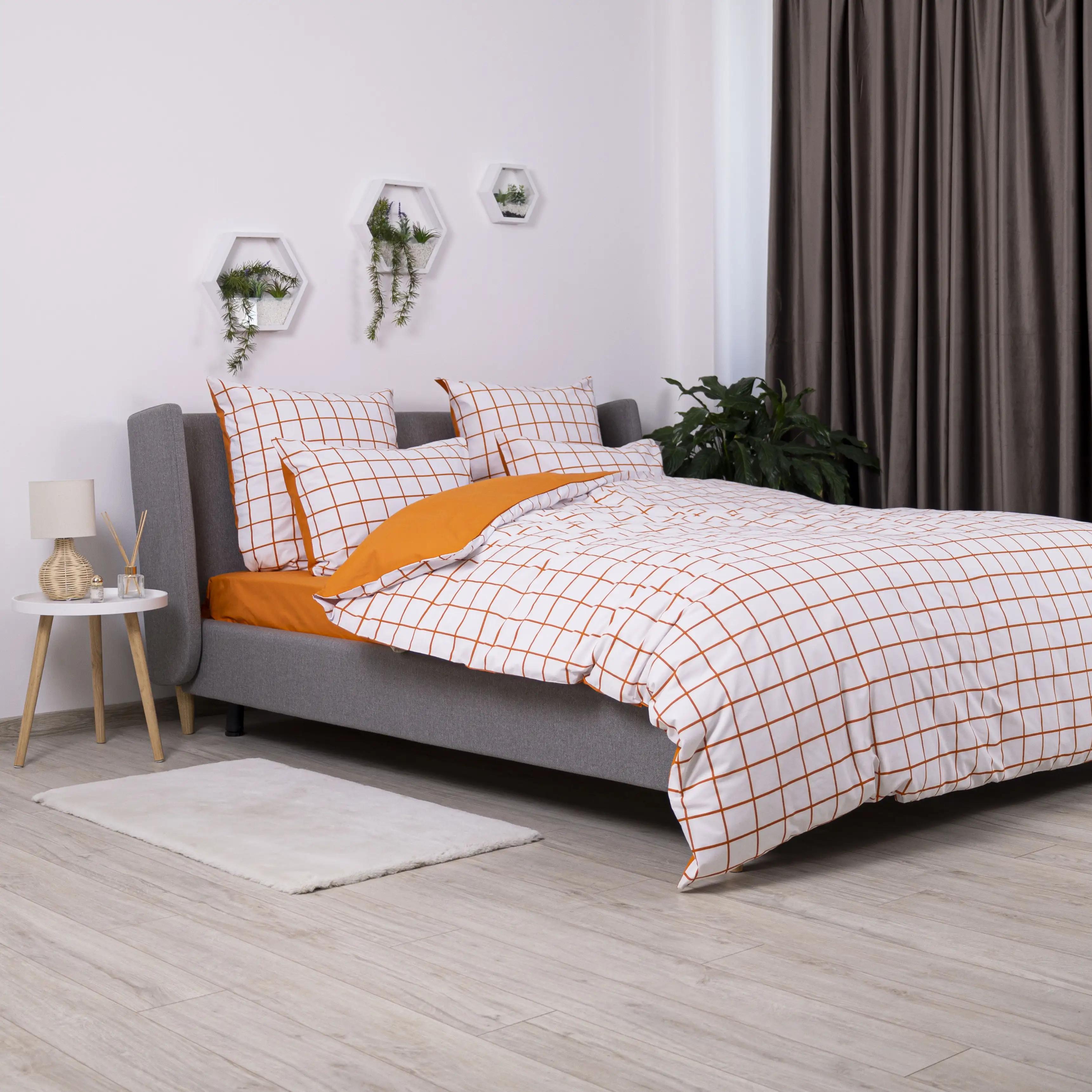 Постельное белье ТЕП "Happy Sleep" Terracotta Check, 50x70, евро - Фото 4