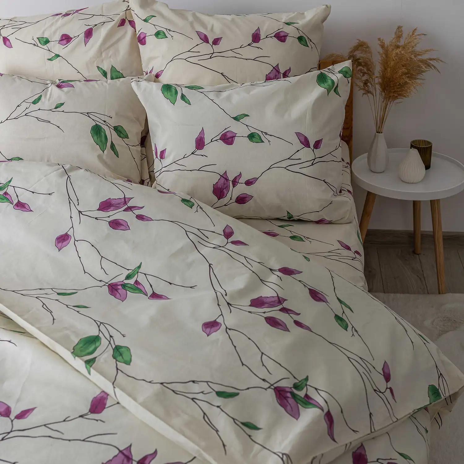 Постільна білизна ТЕП "Soft dreams" Branch on White, 70x70, євро - Фото 4