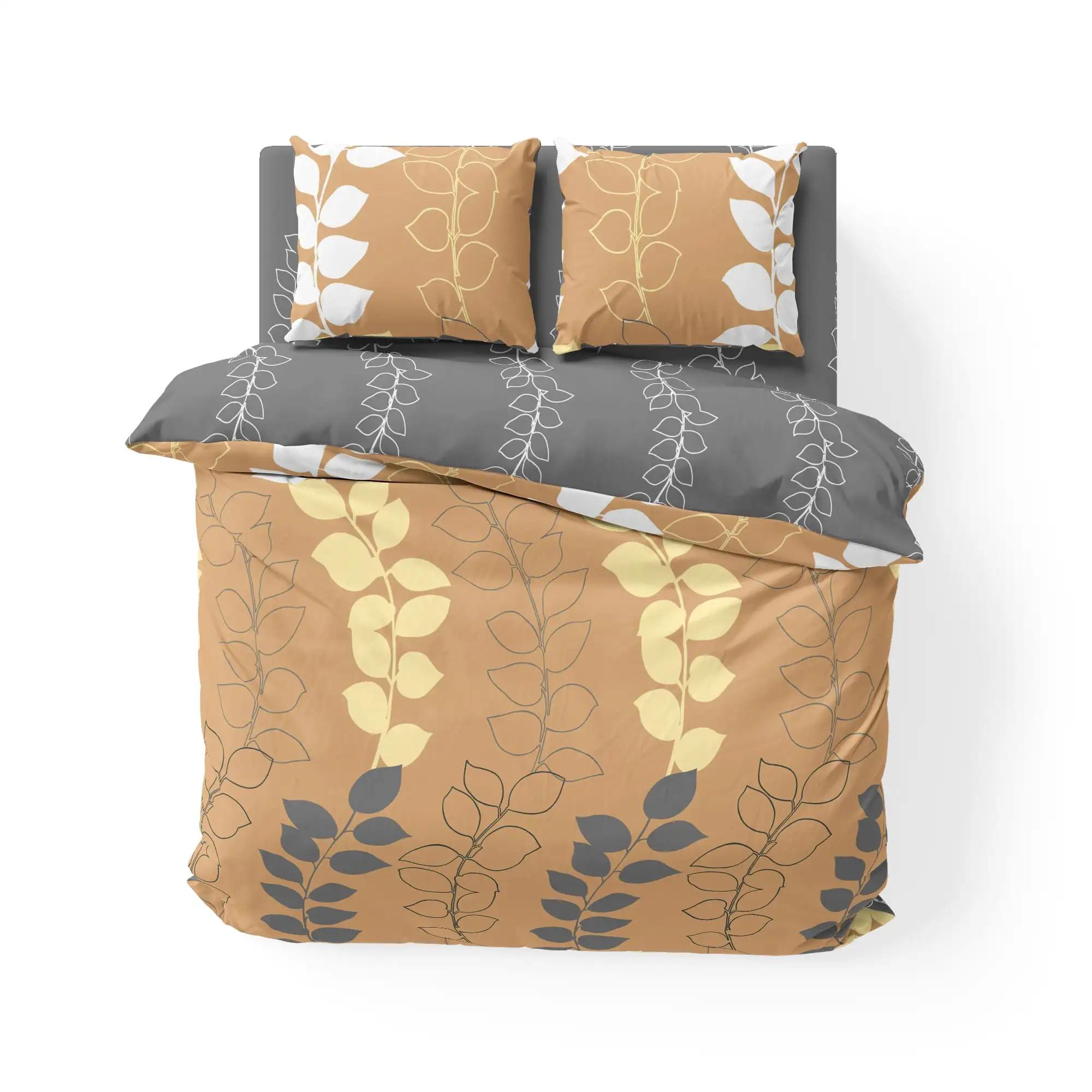 Bed Linen Set TEP "Soft dreams" Grey Leaf