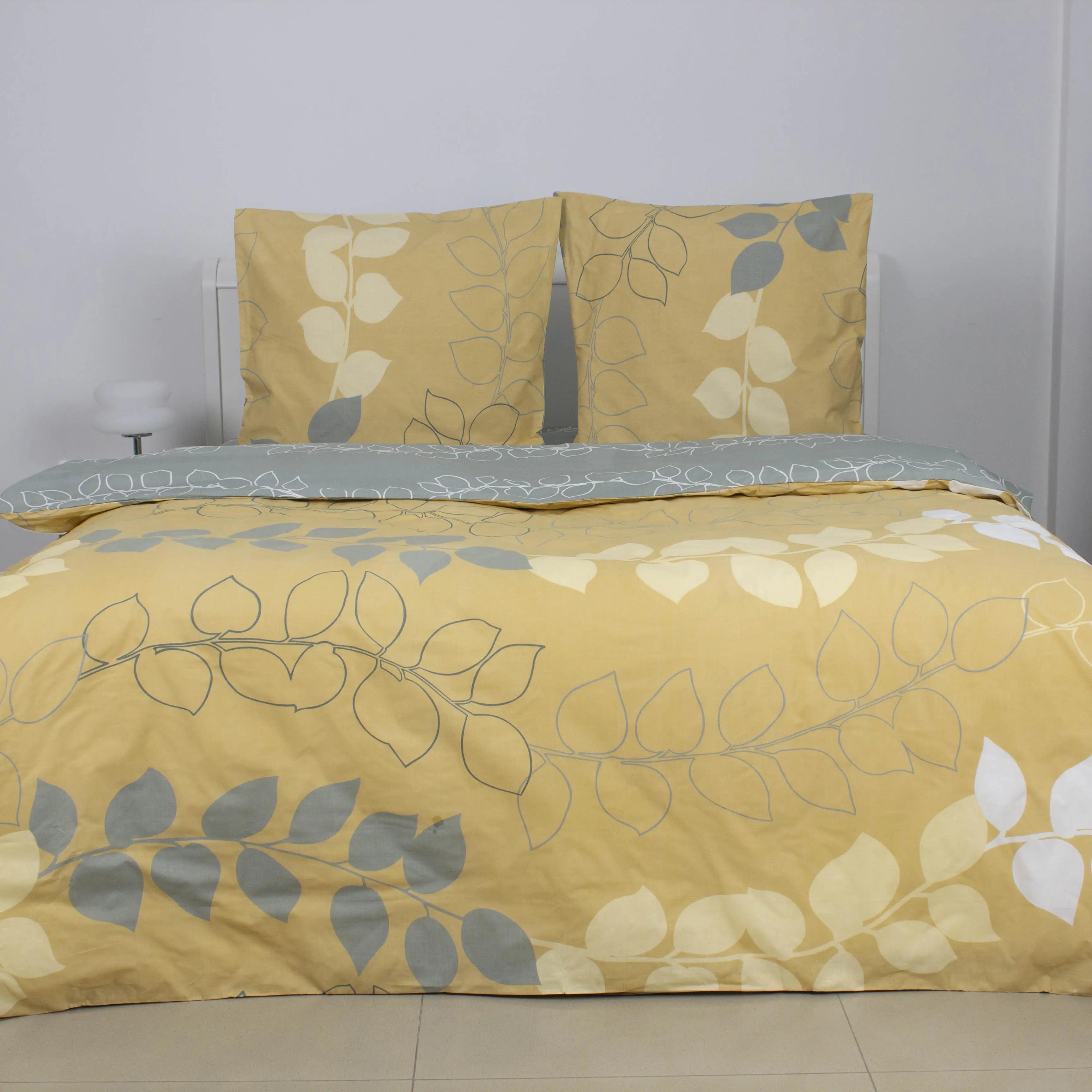 Bed Linen Set TEP "Soft dreams" Grey Leaf, family - Photo 2