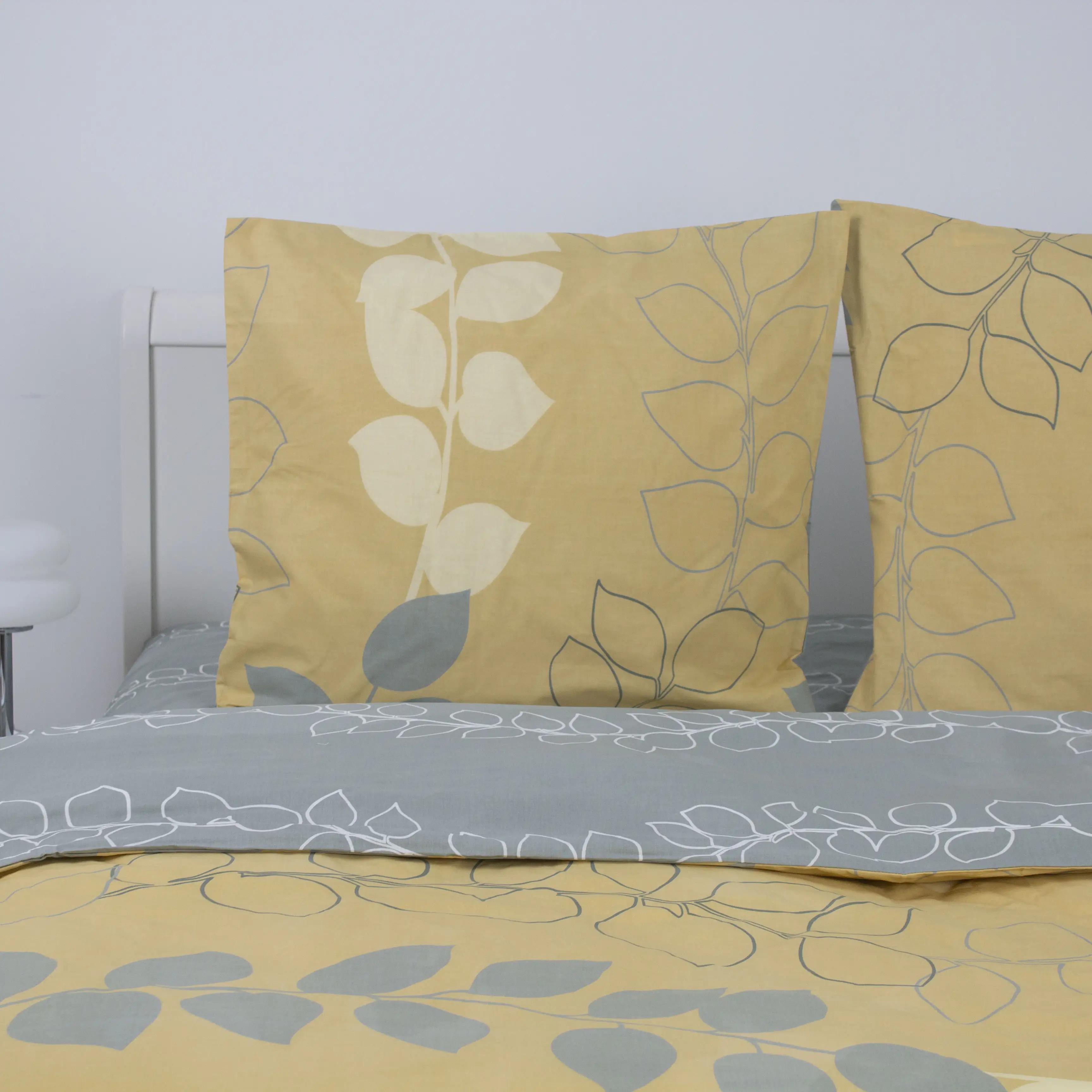 Bed Linen Set TEP "Soft dreams" Grey Leaf, family - Photo 3