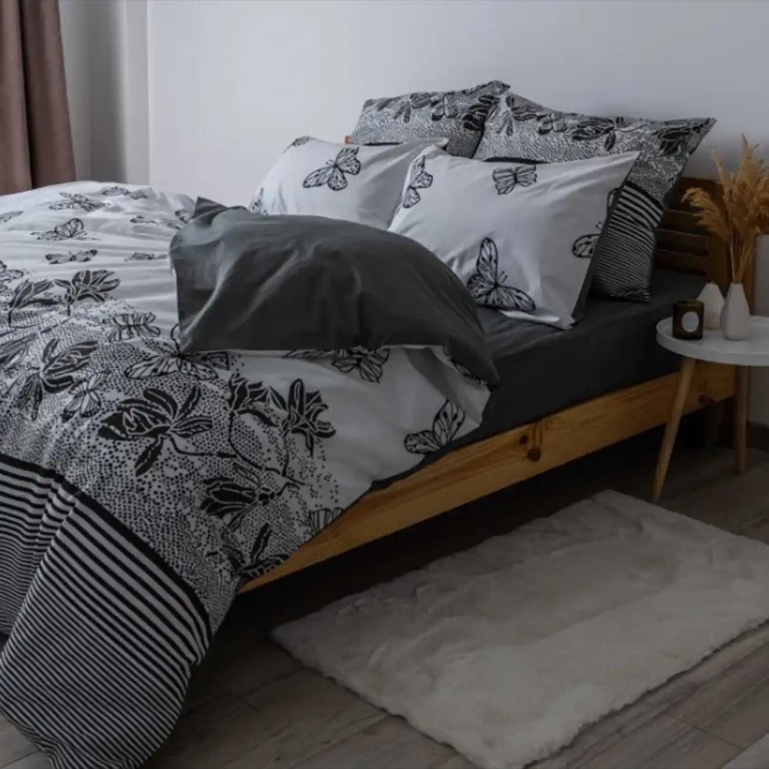 Bed Linen Set TEP "Soft dreams" Black Butterfly , family - Photo 2