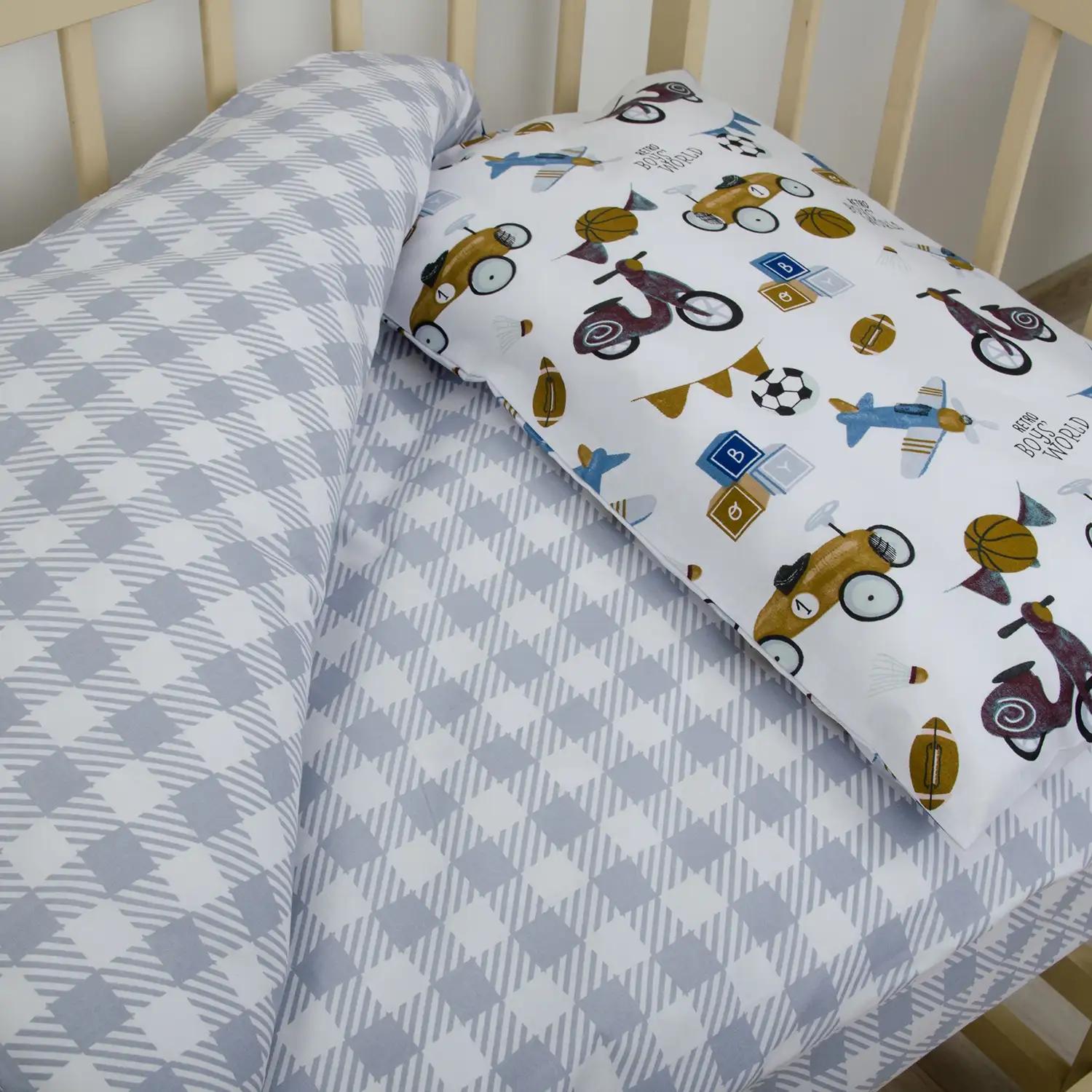 Постільна білизна "ТЕПІК" 1-3 роки Ретро тачки, дитяча - Фото 5