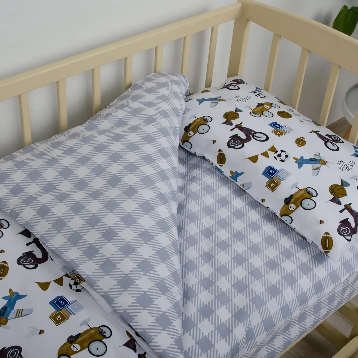 Постільна білизна "ТЕПІК" 1-3 роки Ретро тачки, дитяча - Фото 6