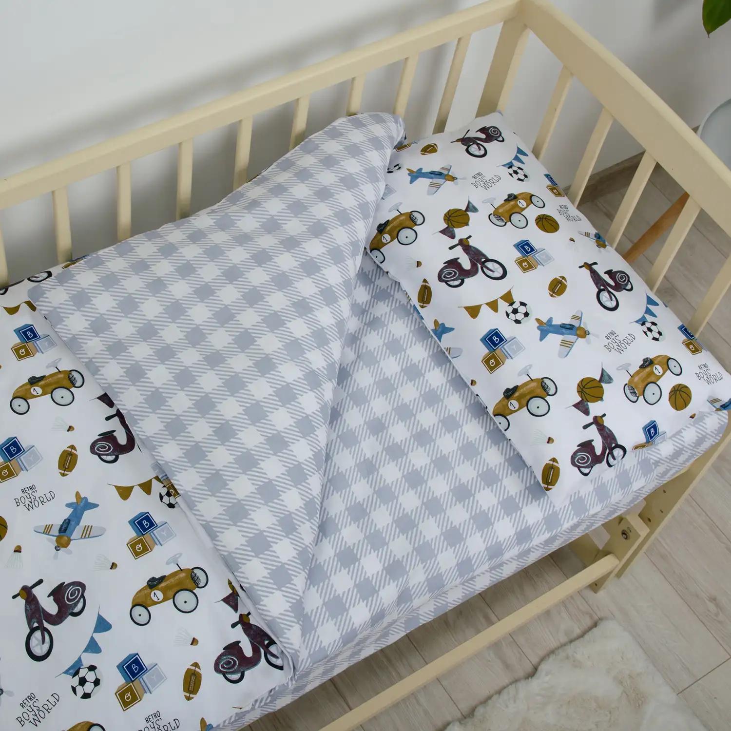 Постільна білизна "ТЕПІК" 1-3 роки Ретро тачки, дитяча - Фото 7