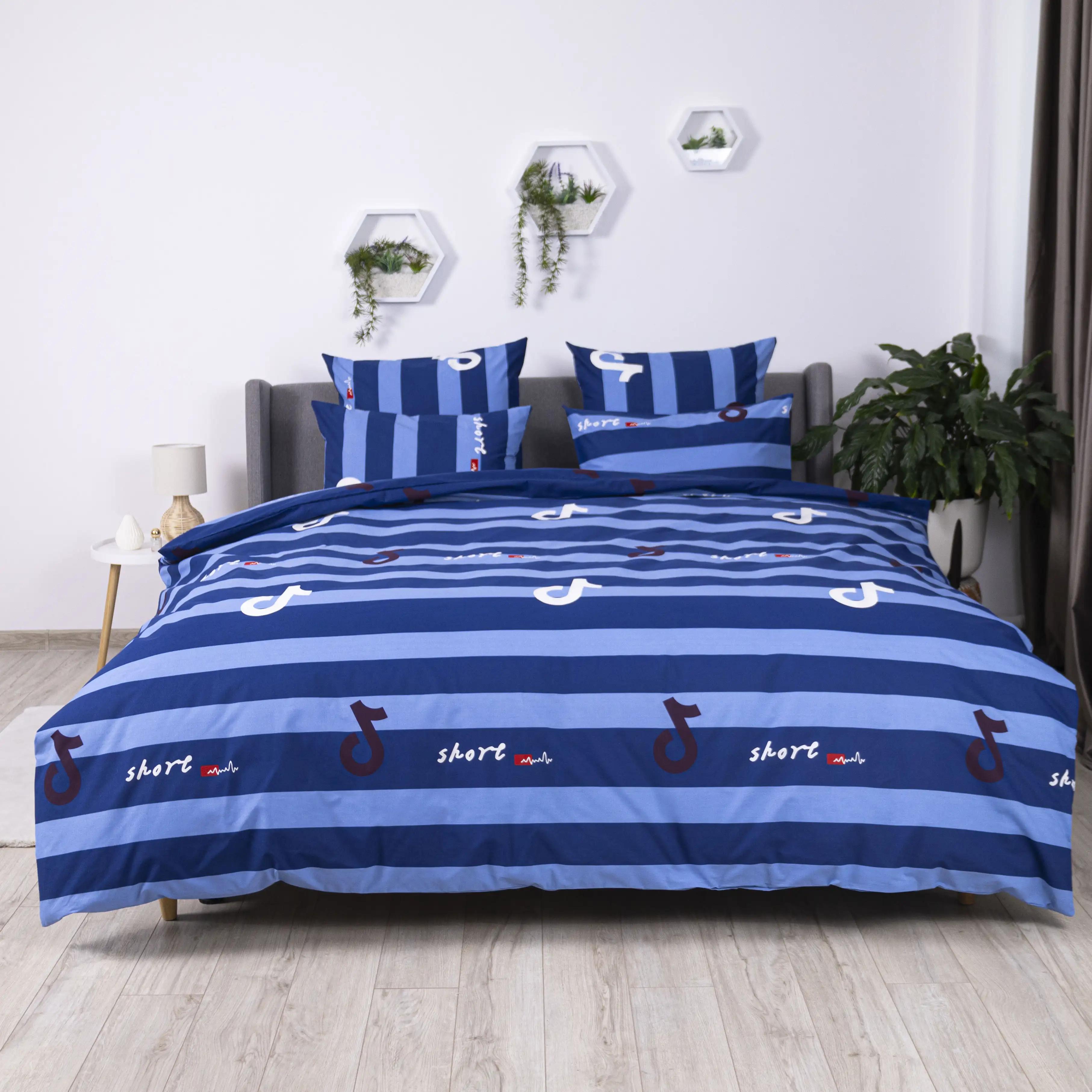 Постільна білизна ТЕП "Soft dreams" Line Blue, 70x70, євро - Фото 2