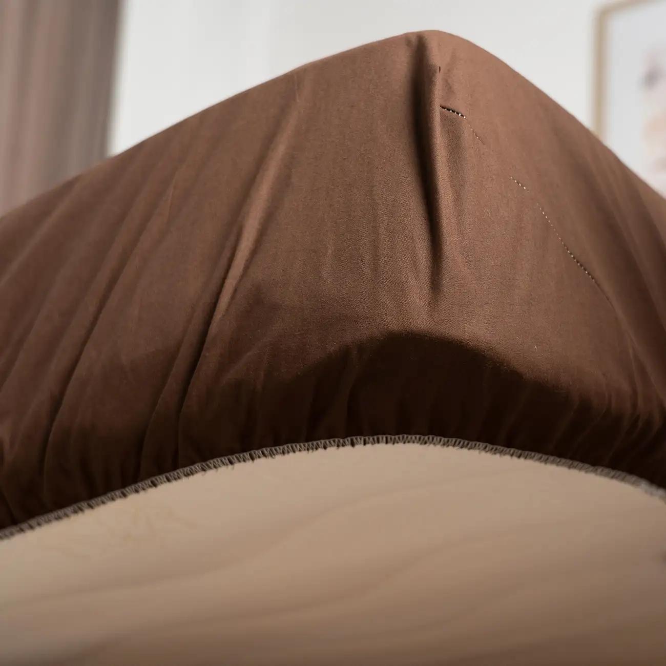 Sheet "NATHNENNYA" with an elastic band Cocoa, 140x200 - Photo 3