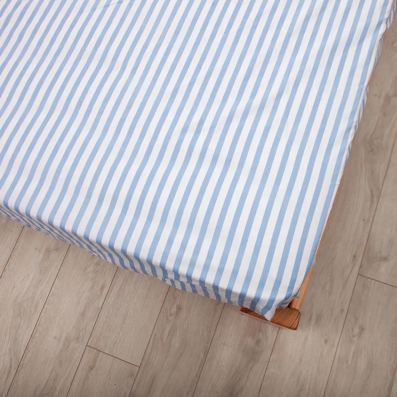 Простирадло "НАТХНЕННЯ" з резинкою Блакитна смужка, 120x200 - Фото 3