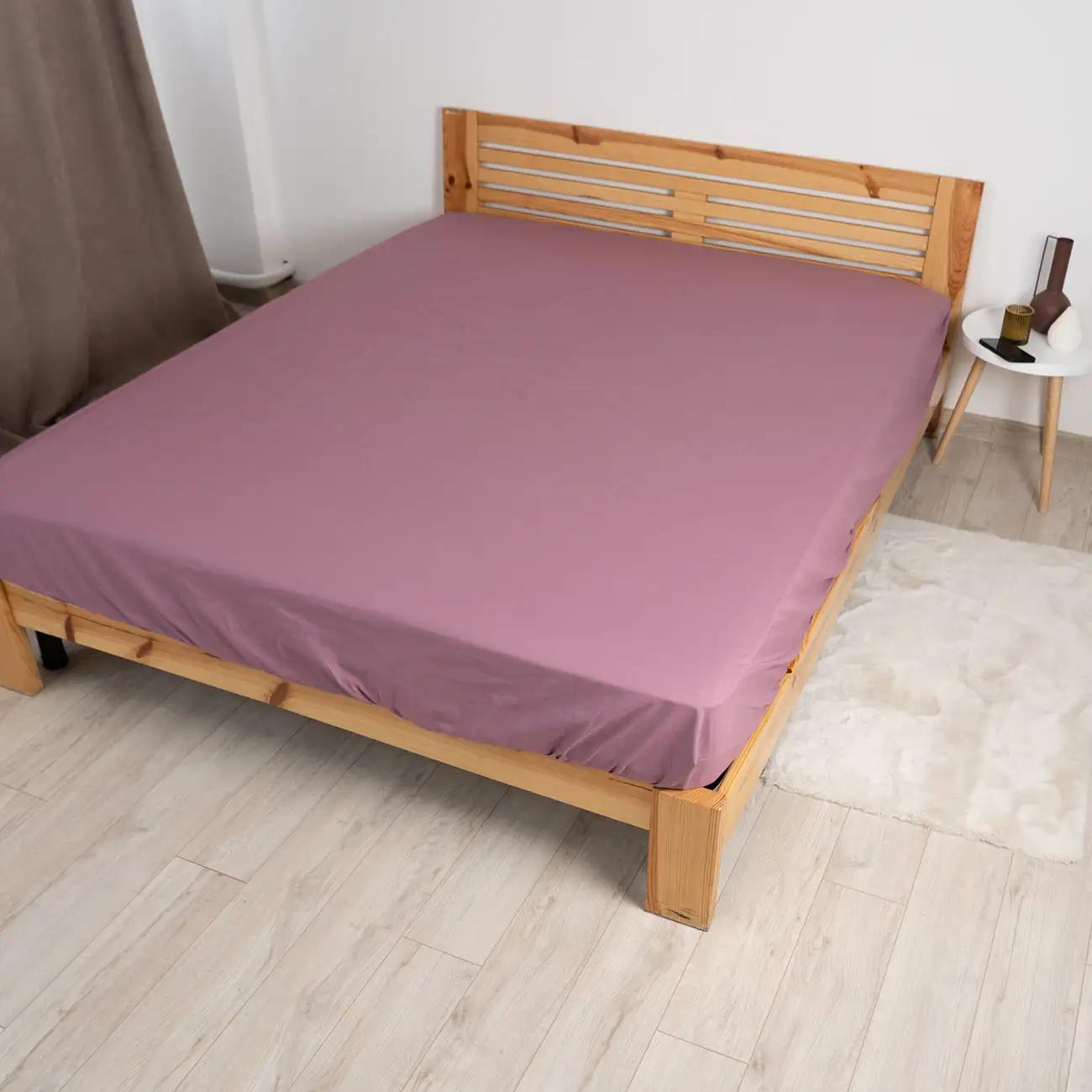 Простирадло "НАТХНЕННЯ" з резинкою Попеляста троянда, 200x200 - Фото 2