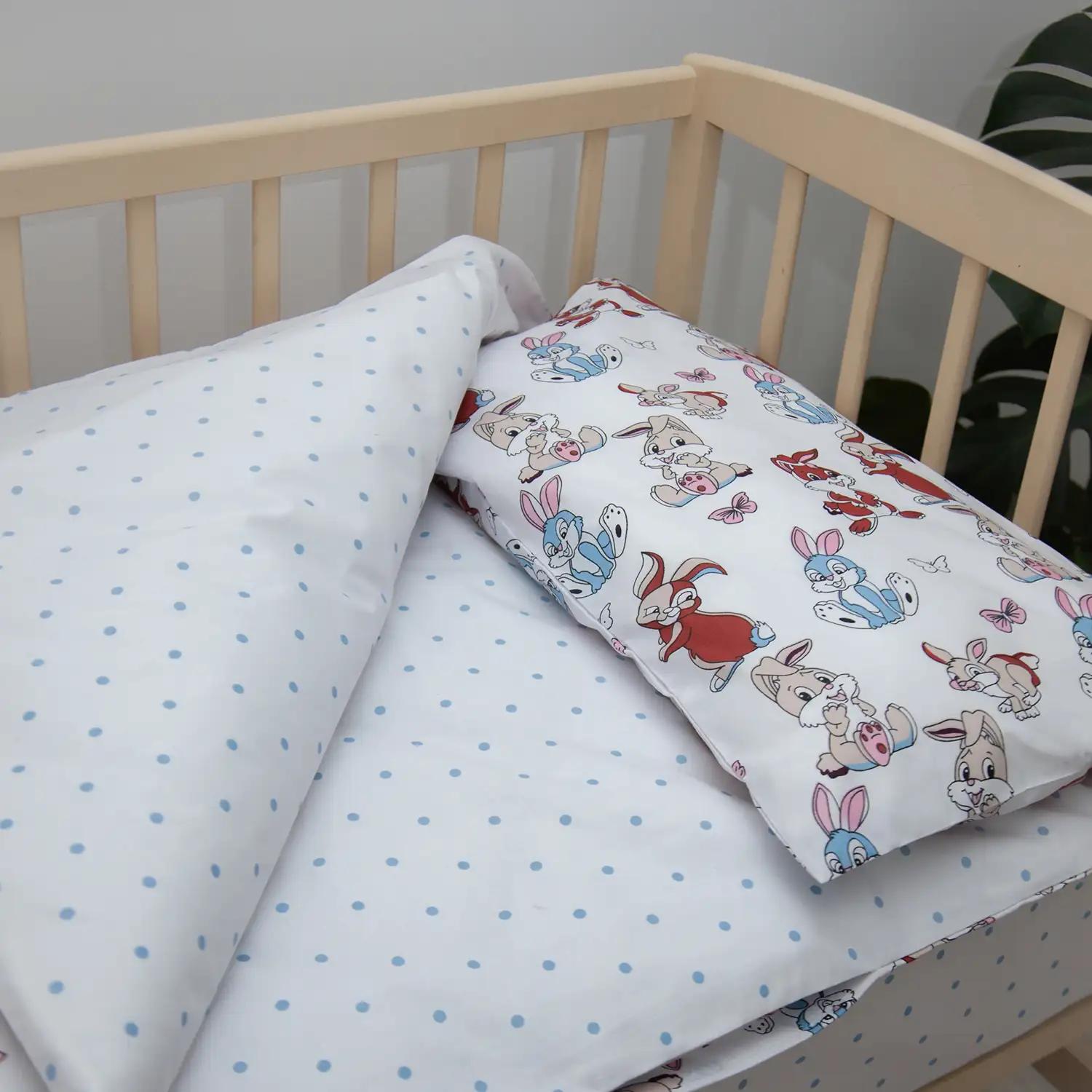 Постільна білизна "ТЕПІК" 1-3 роки Милі зайченятка, дитяча - Фото 4