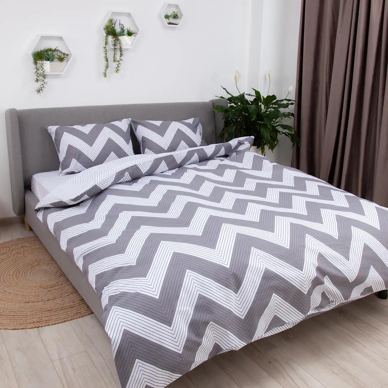 Bed Linen Set TEP "Happy Sleep" Gray Peak, 50x70, euro - Photo 3