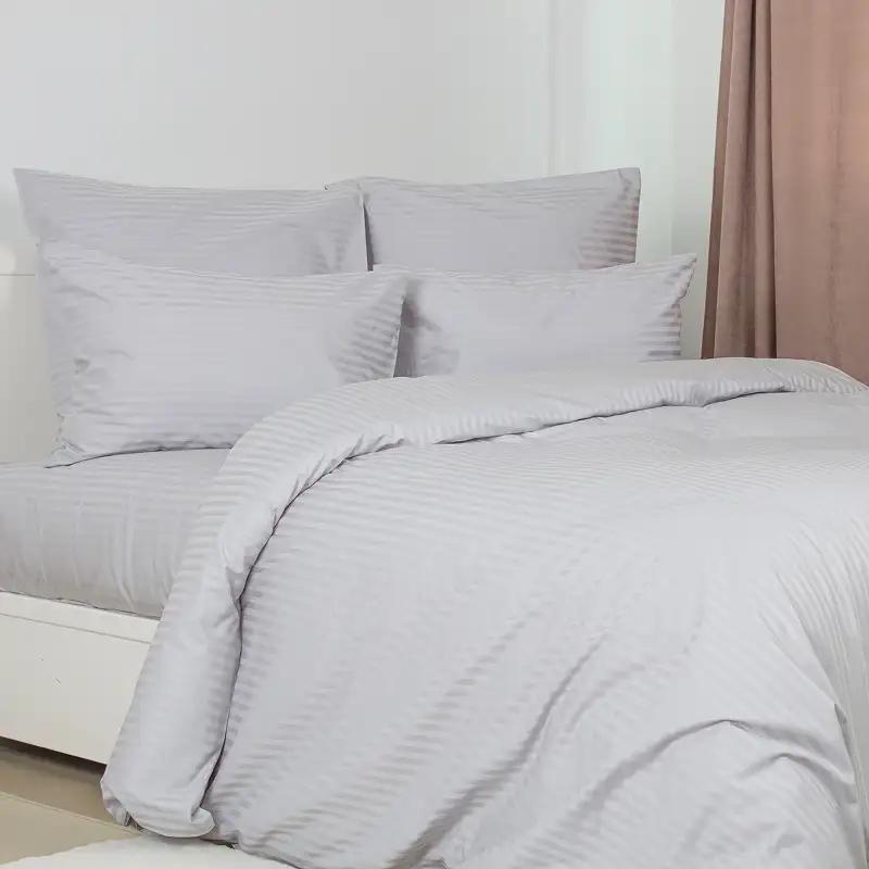 Постельное белье ТЕП "СТРАЙП САТИН" Lunar, евро - Фото 2