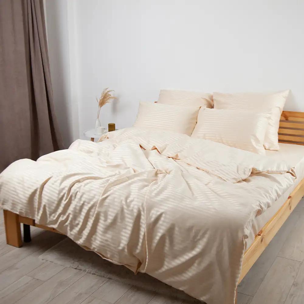 Постельное белье ТЕП "СТРАЙП САТИН" Champagne, евро - Фото 2