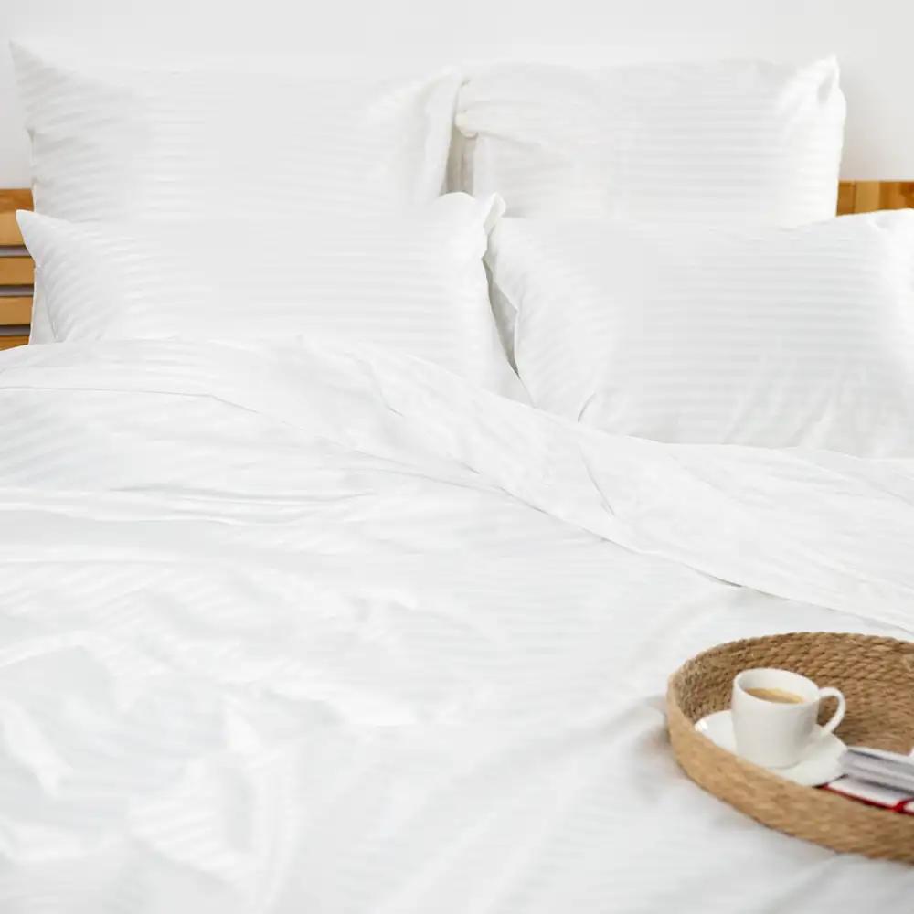 Постельное белье ТЕП "СТРАЙП САТИН" Pure, евро - Фото 8