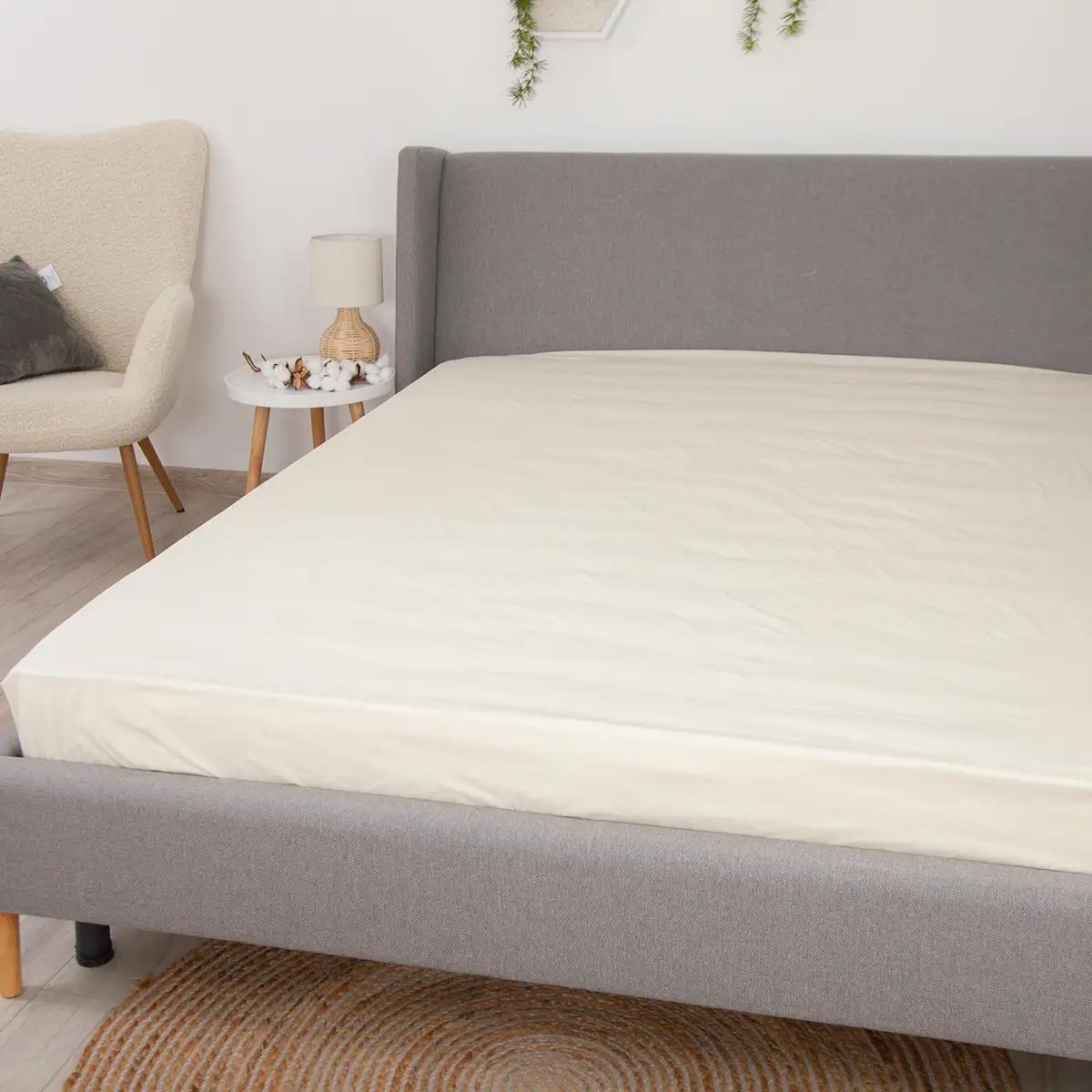 Простирадло "НАТХНЕННЯ" з резинкою Молочне, 90x200 - Фото 5