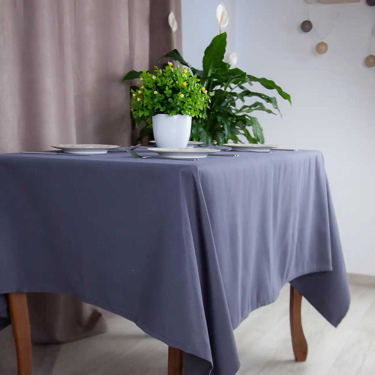 Tablecloth "Aquastop" water repellent Dark Gray, 140x180 - Photo 2