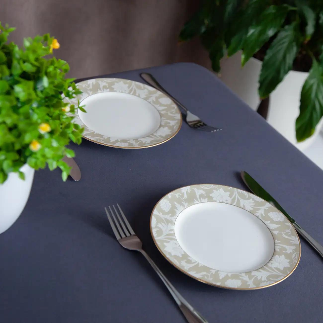 Tablecloth "Aquastop" water repellent Dark Gray, 140x180 - Photo 3