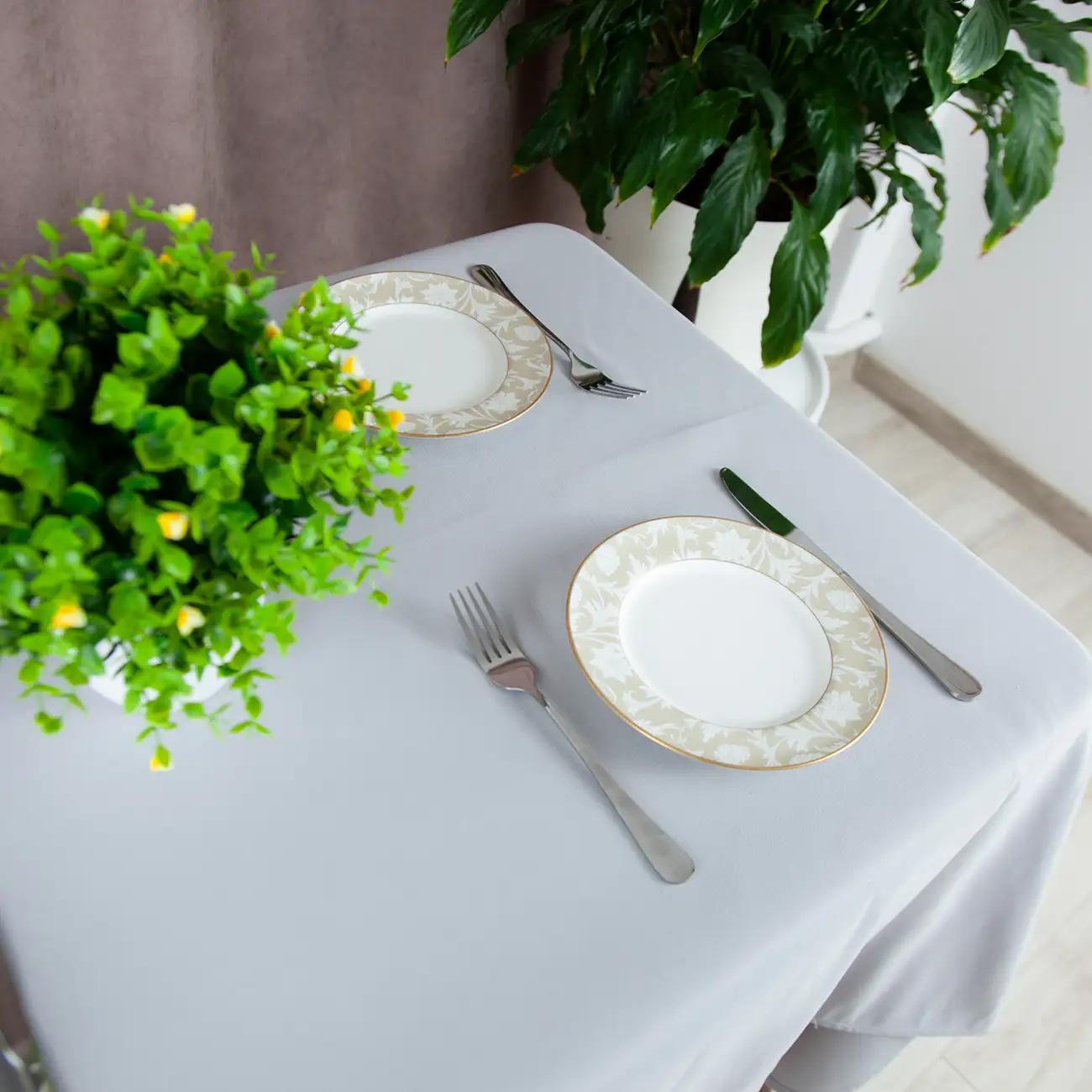 Скатерть "Aquastop" водоотталкивающая Light Gray, 120x150 - Фото 5