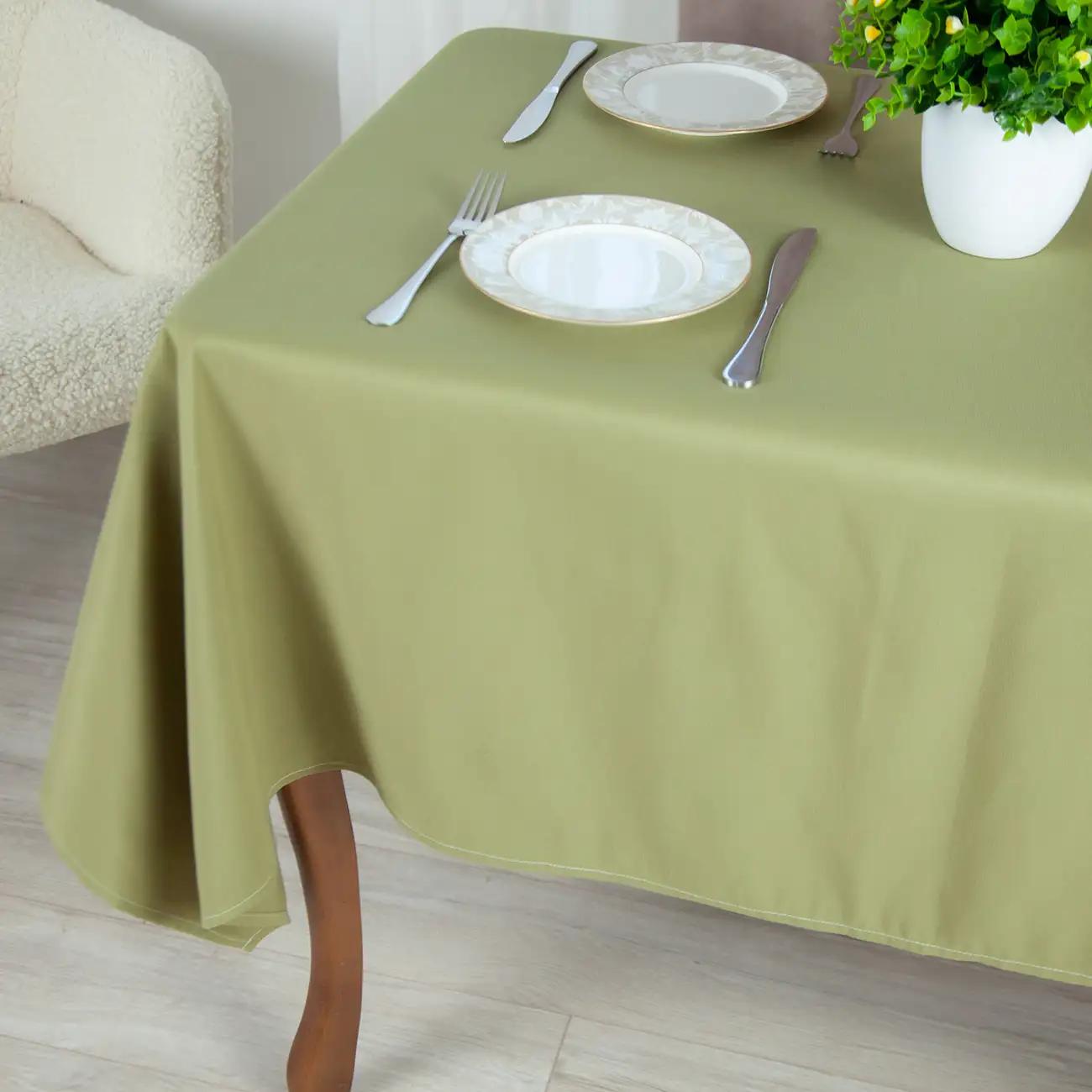 Tablecloth "Aquastop" water repellent Olive, 150x150 - Photo 2