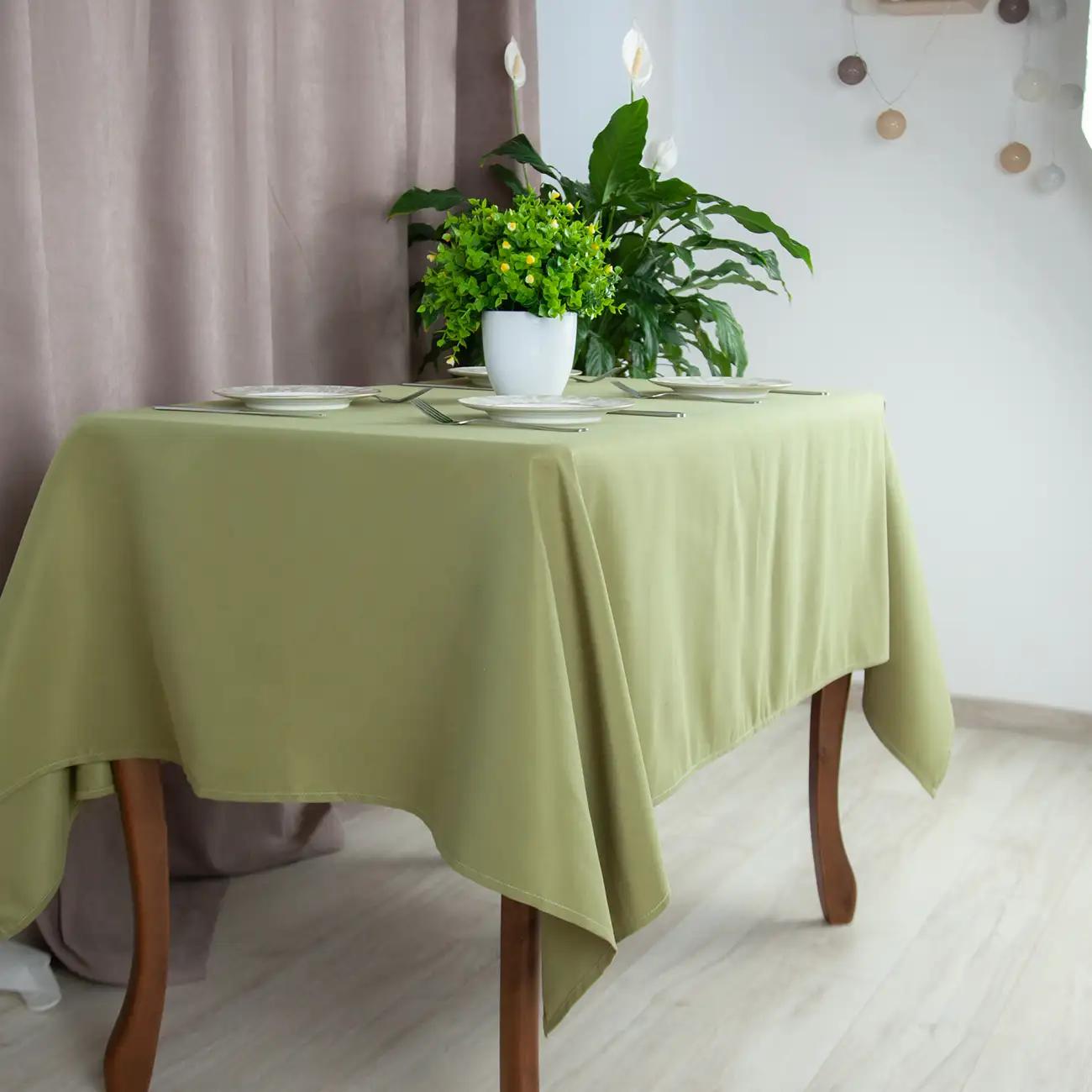 Tablecloth "Aquastop" water repellent Olive, 150x150 - Photo 3