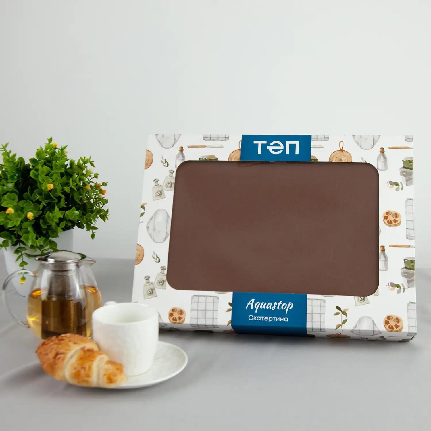 Tablecloth "Aquastop" water repellent Brownie, 140x180 - Photo 6