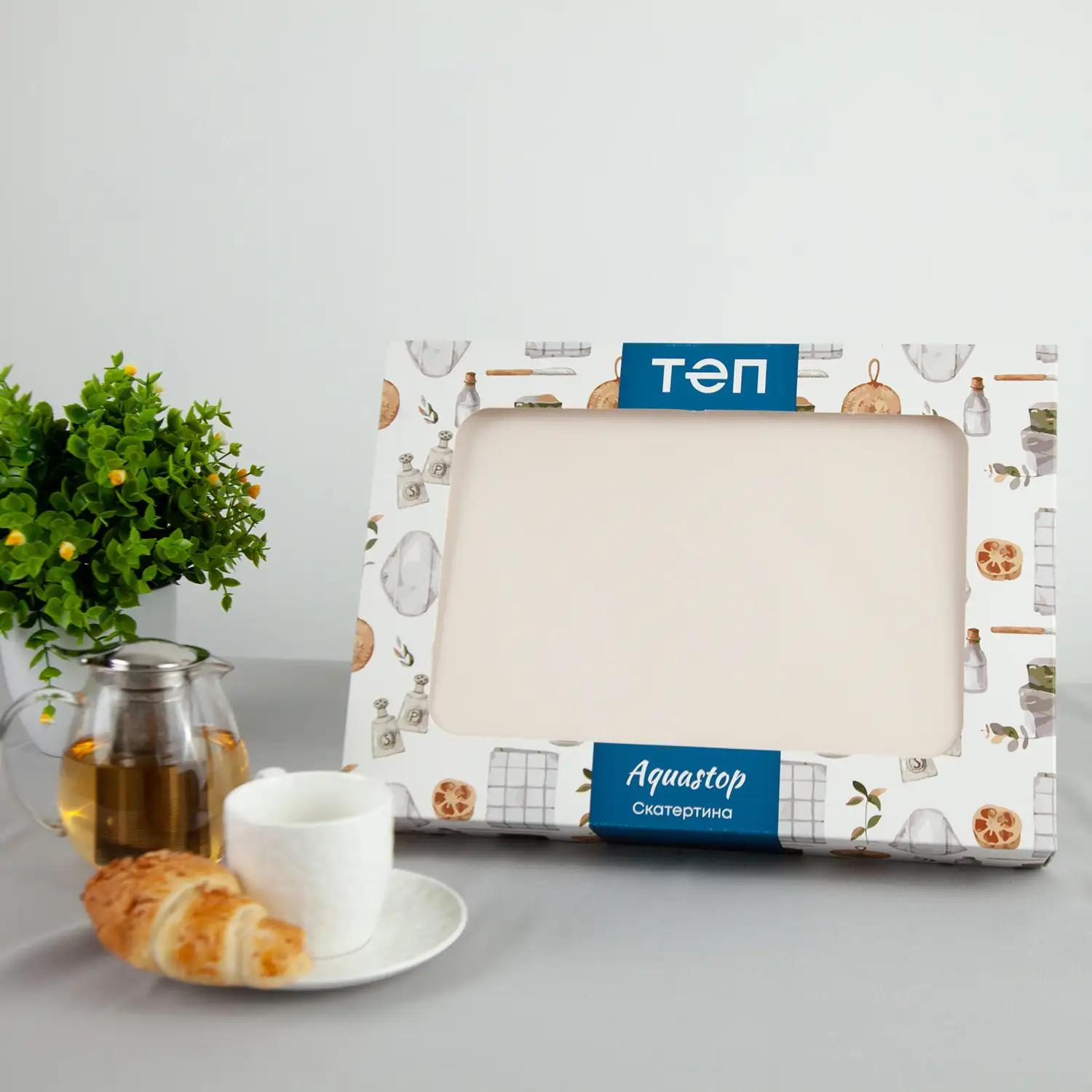 Tablecloth "Aquastop" water repellent Snowy, 140x180 - Photo 6